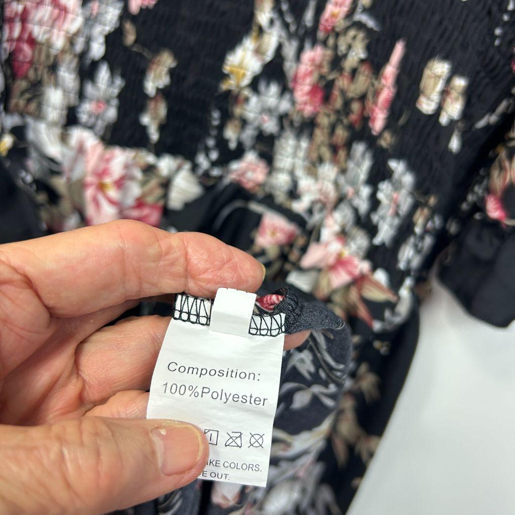 Black Floral Dress - Size 2XL
