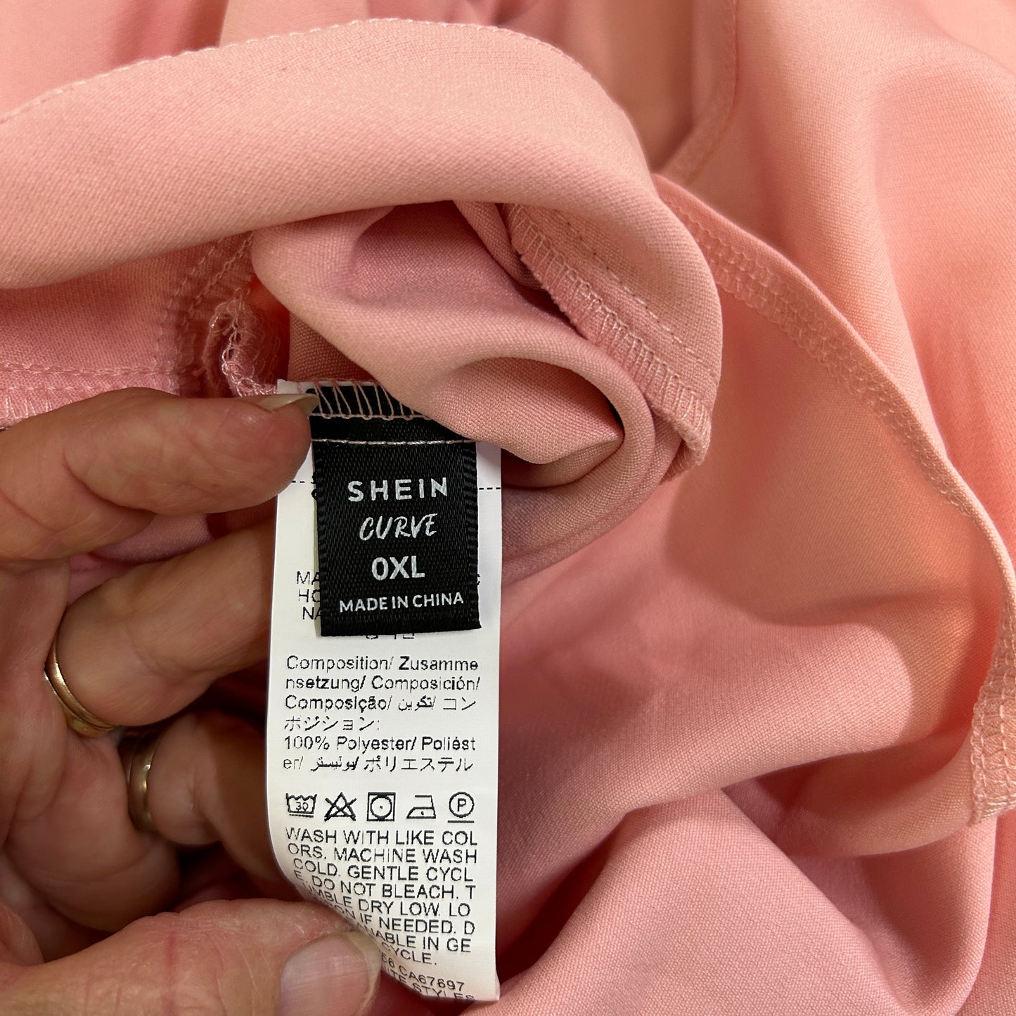 Shein Curve Pink Pleated Skirt - Size 0XL