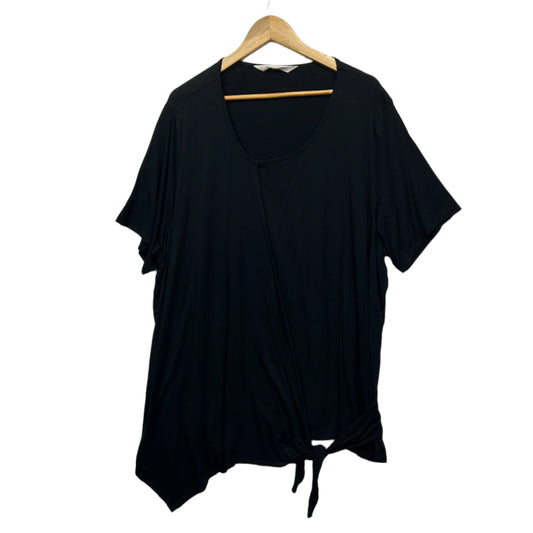 Virtuelle Top Size 22 24 XL Black Short Sleeve
