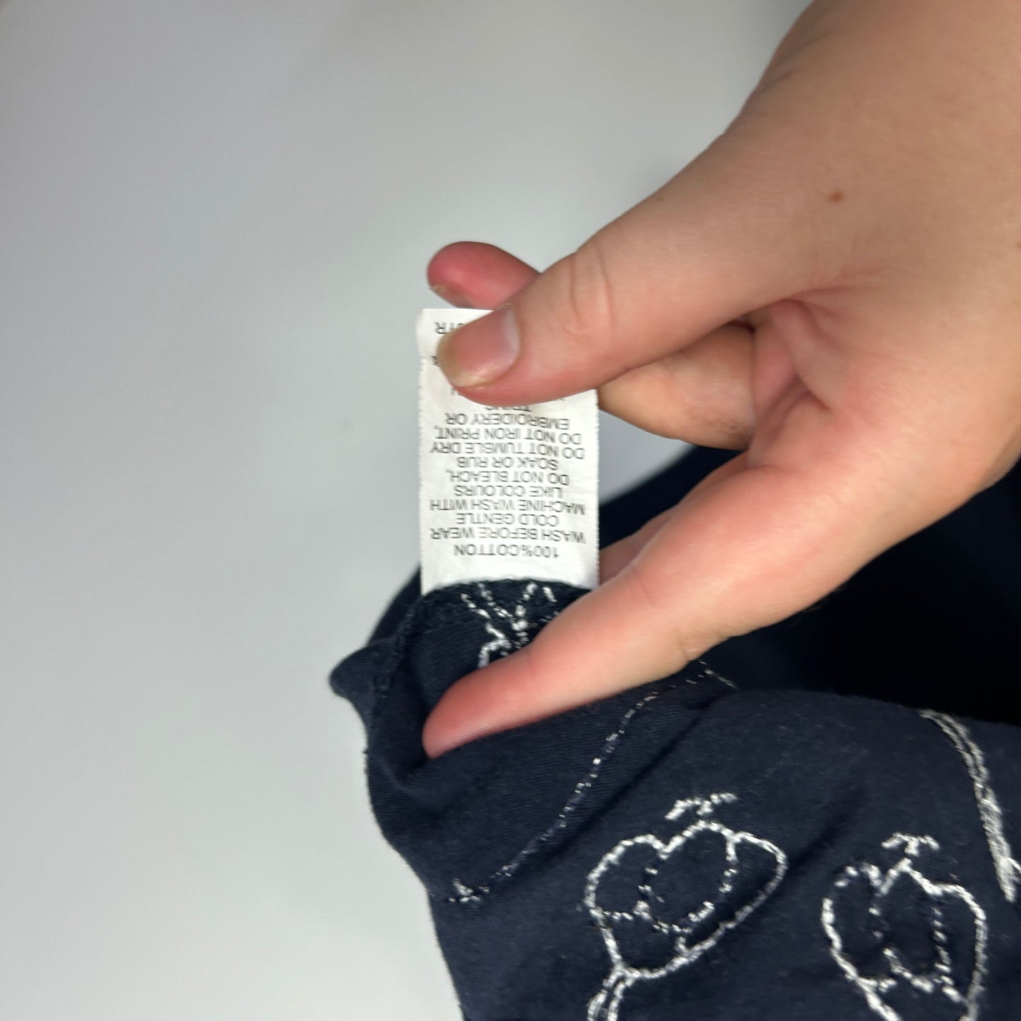 Regatta Navy Embroidered Floral Top - Size 18