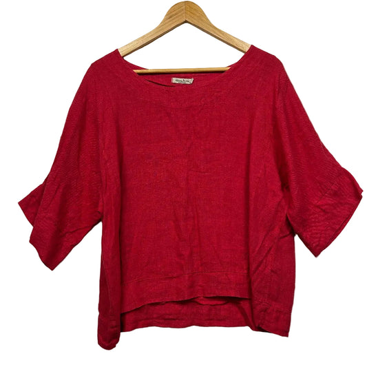 Alessia Pacini Italian Red Linen Top - Size 12/M