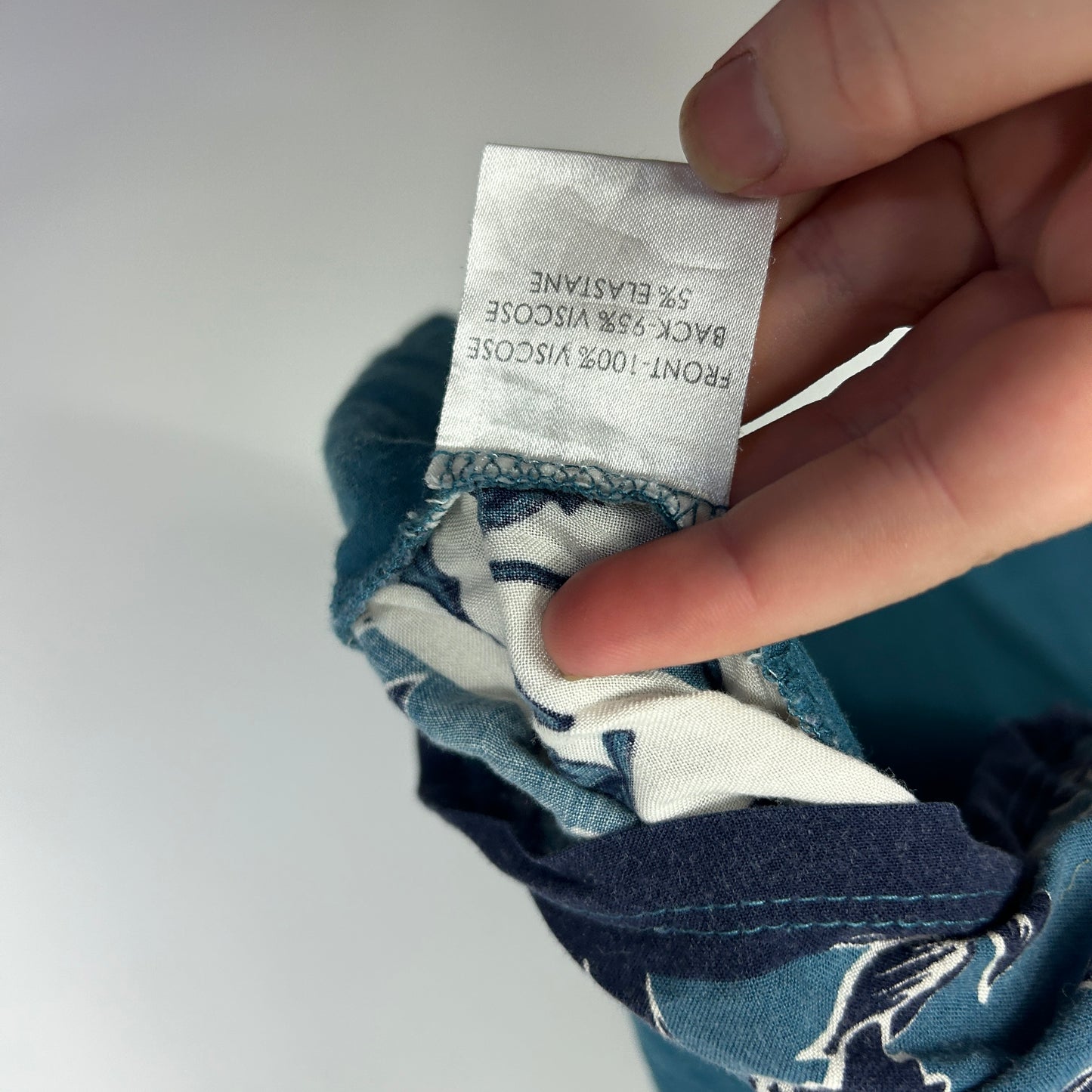 Autograph Teal Floral Print Short Sleeve Top 18/20?