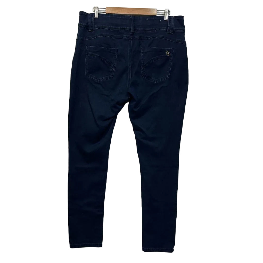 City Chic Blue Dark Wash Jeans - Size 16
