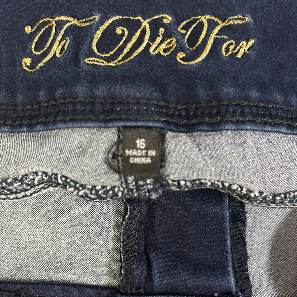 City Chic Blue Dark Wash Jeans - Size 16