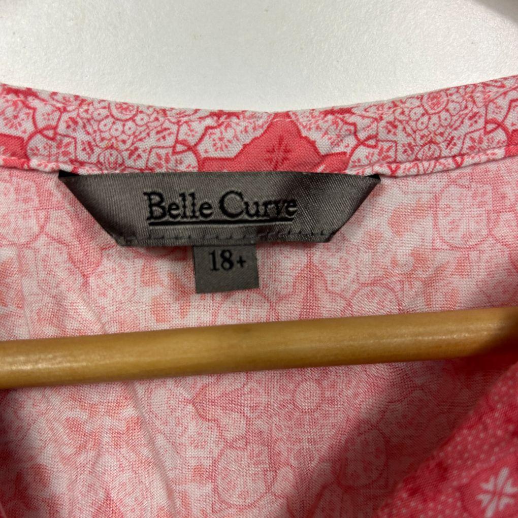 Belle Curve Pink Boho Print Sleeveless Top - Size 18