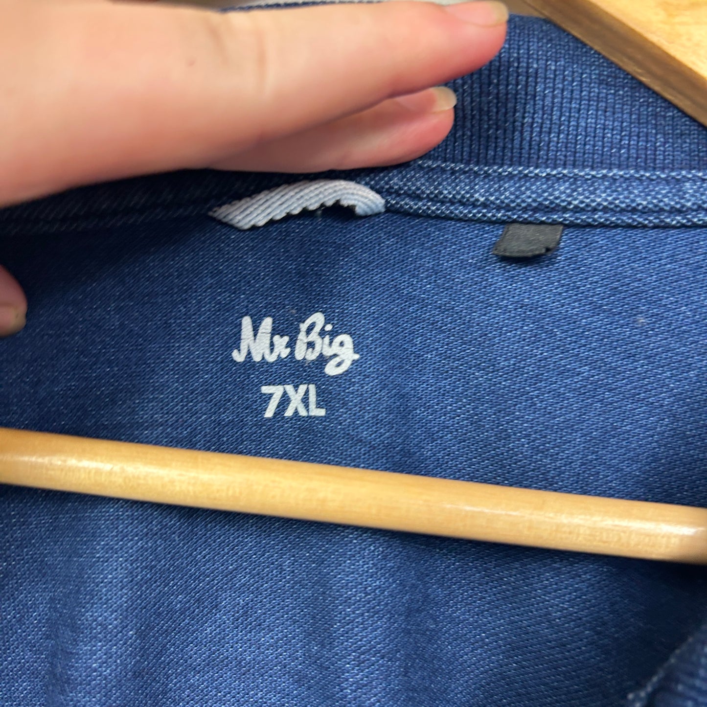 Mr Big Navy Blue Polo Shirt - Size 7XL