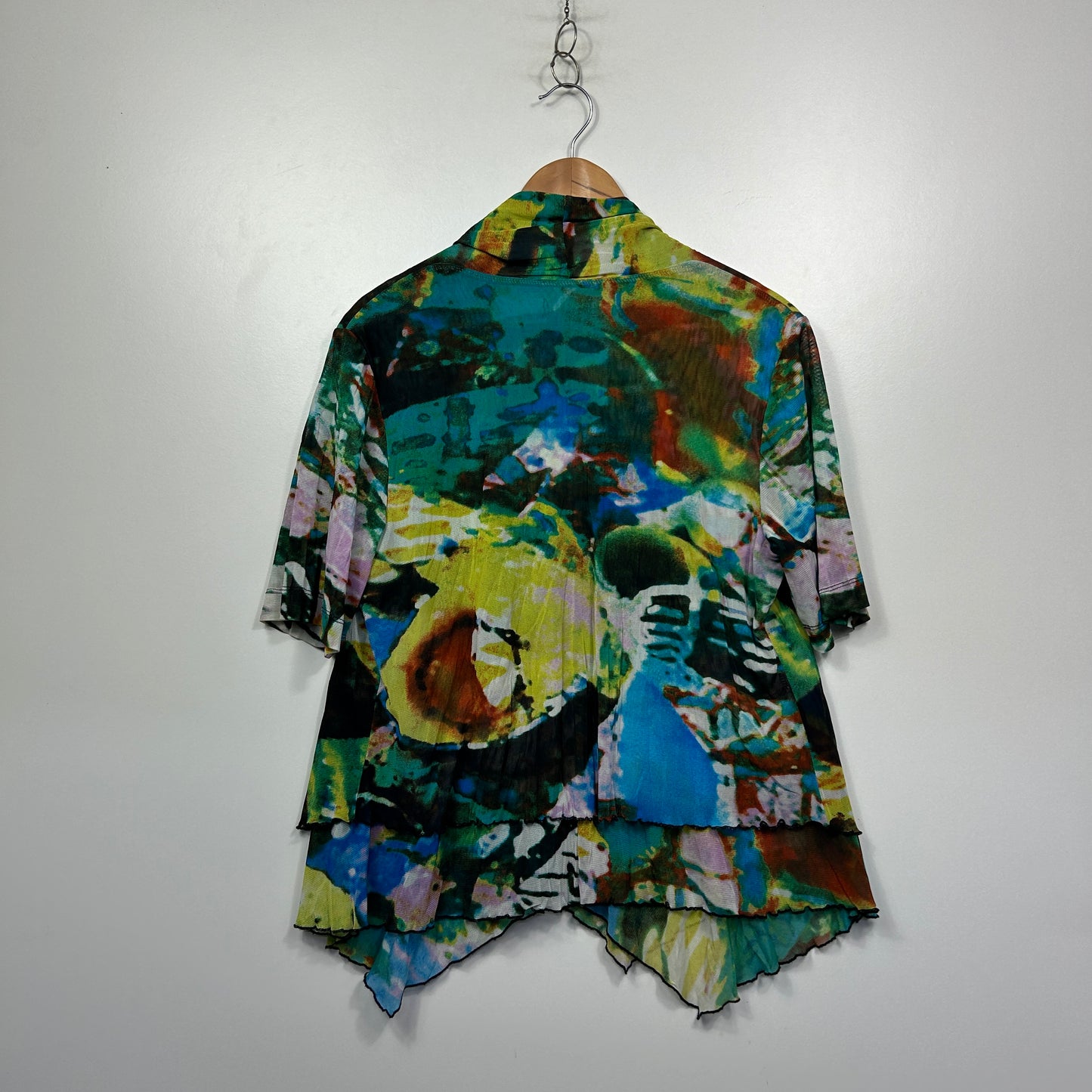 Kamiko Abstract Watercolor Print Shirt - Size 14