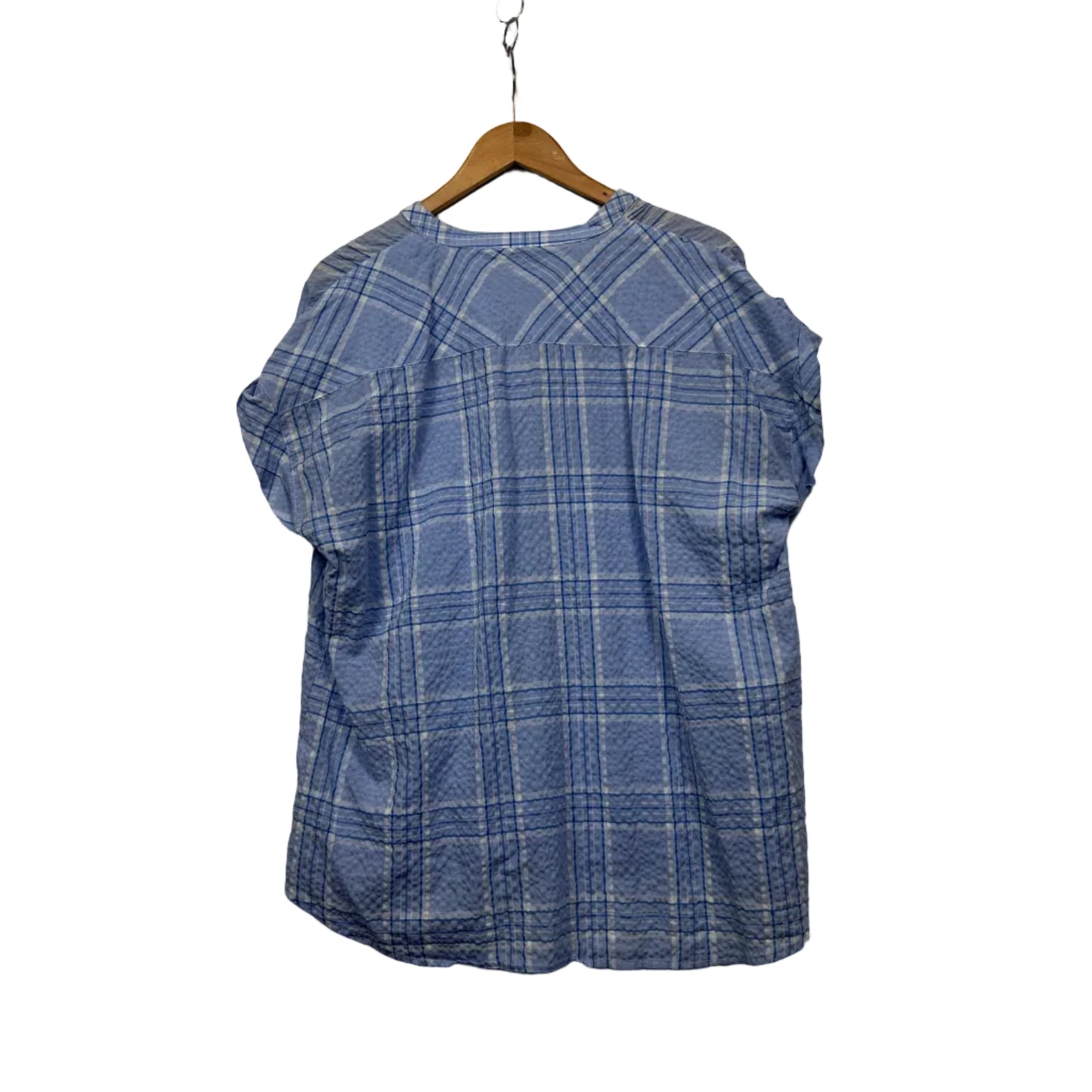Millers Blue Plaid Short Sleeve Shirt - Size 20