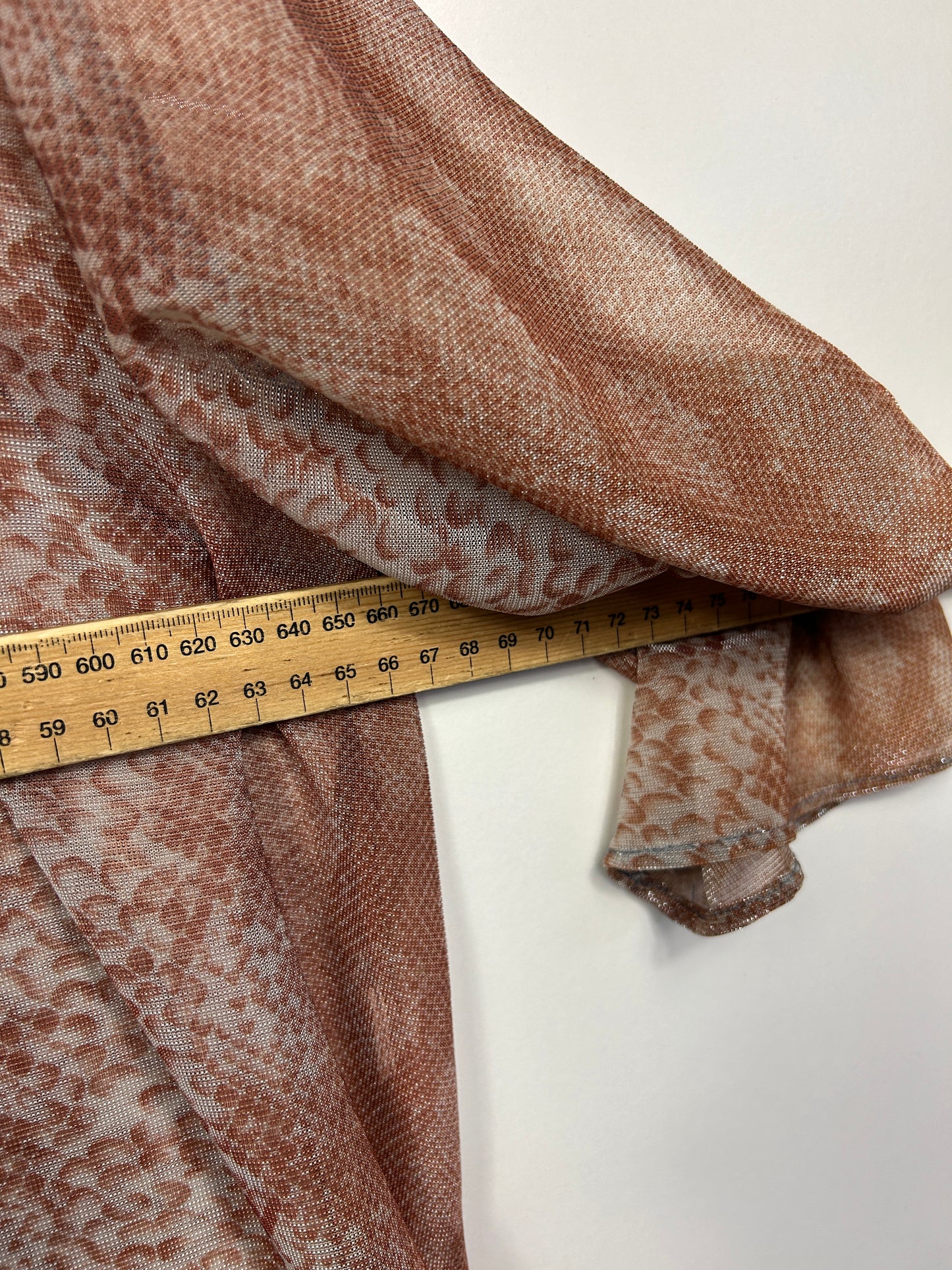 Vintage Eve Hunter Brown Sheer Kimono - Size 20