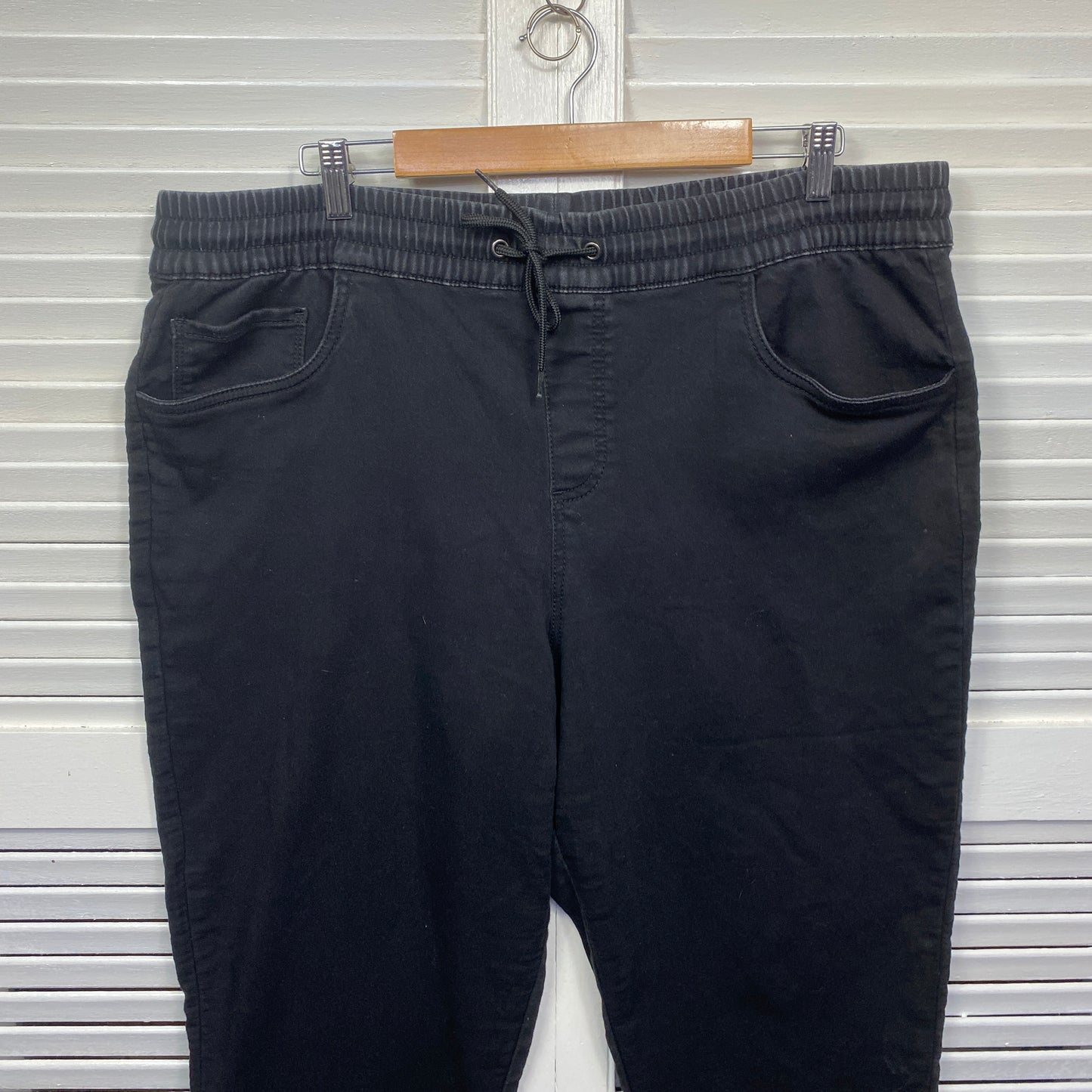 Anko Jogger Jeans Size 20 Black Denim Mid Rise