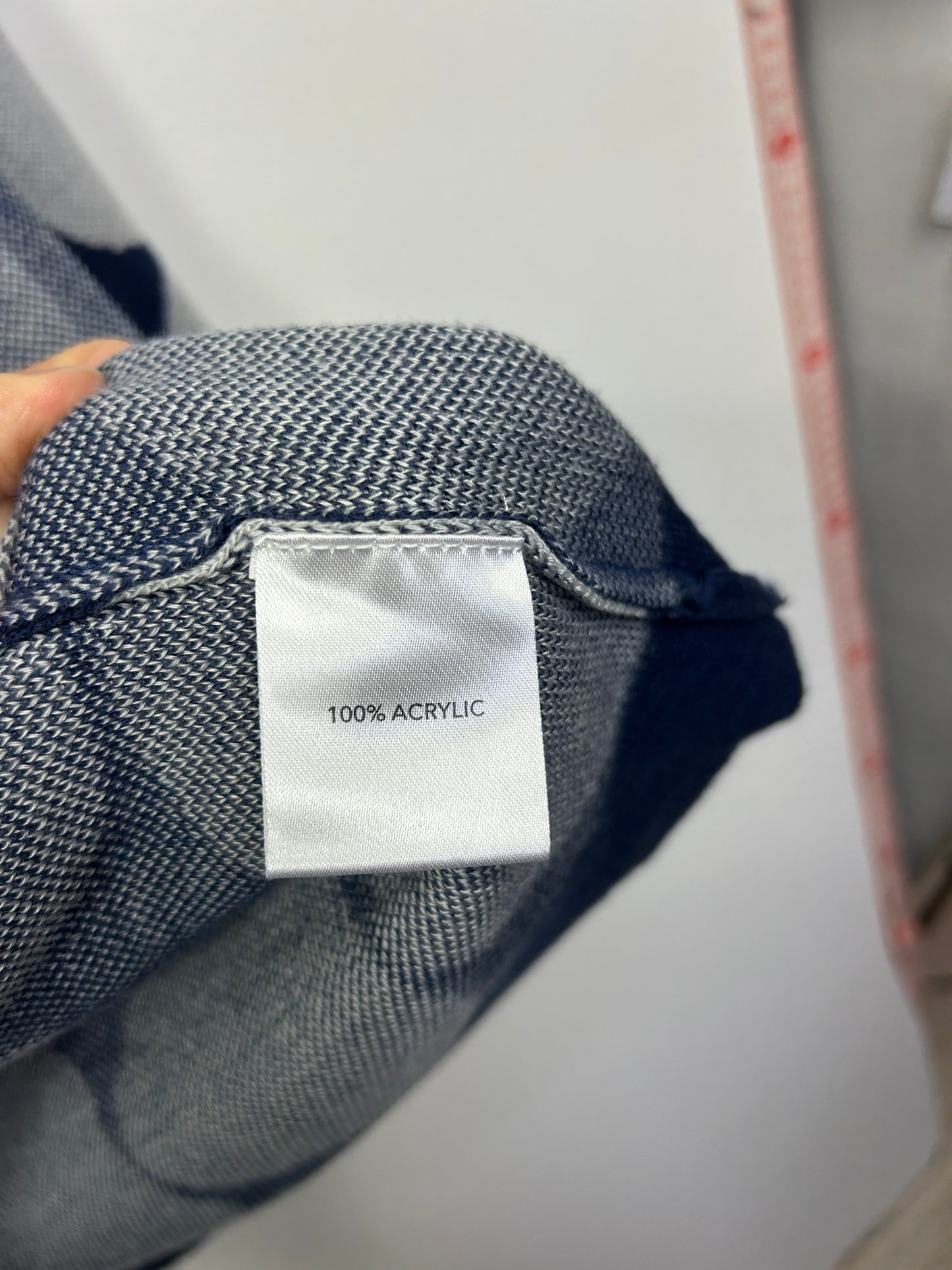 Millers Navy Blue and White Polka Dot Cardigan - Size L