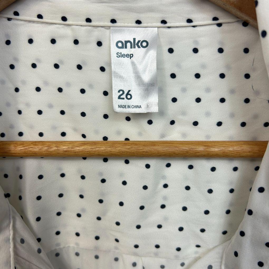 Anko White Spot Sleep Shirt - Size 26