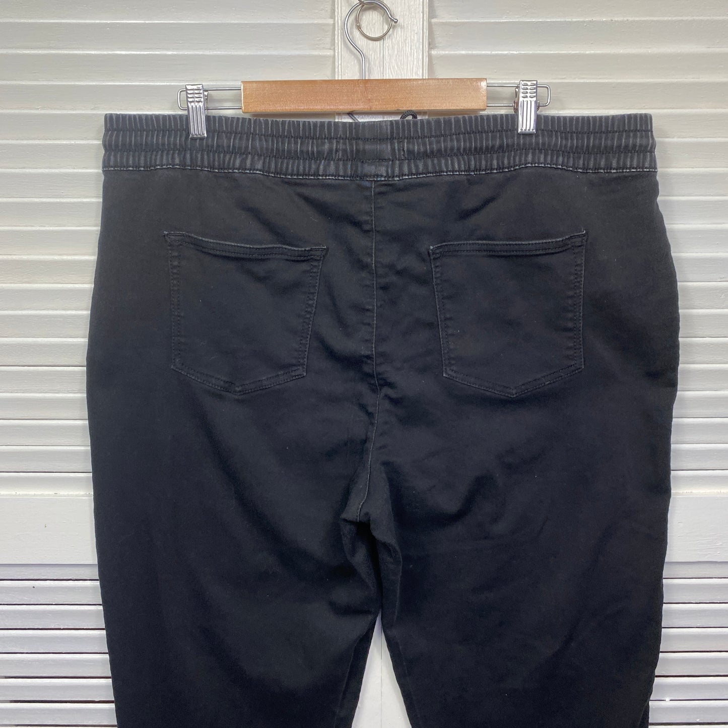 Anko Jogger Jeans Size 20 Black Denim Mid Rise