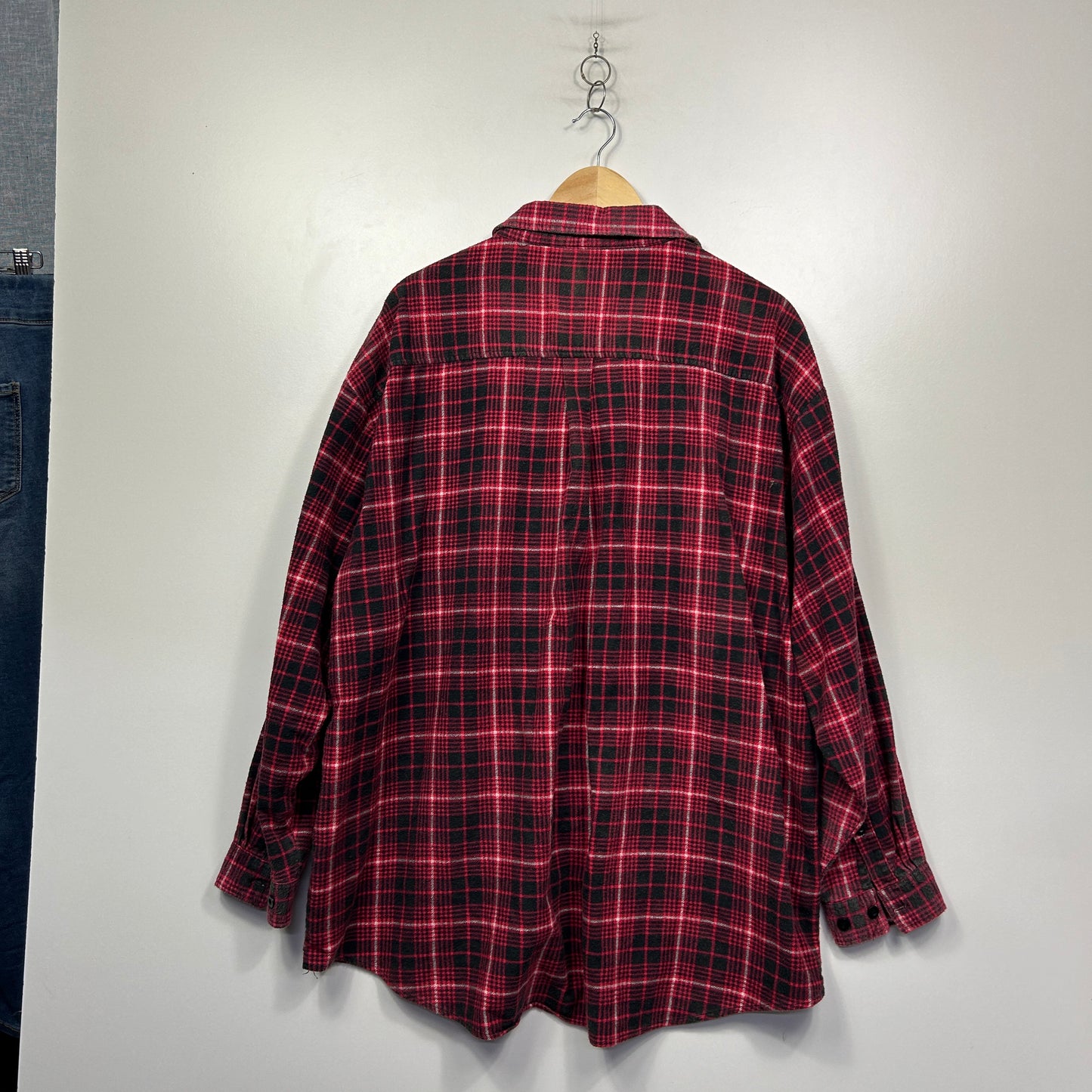 DBK Red & Black Plaid Flannel Shirt - Size 6XL
