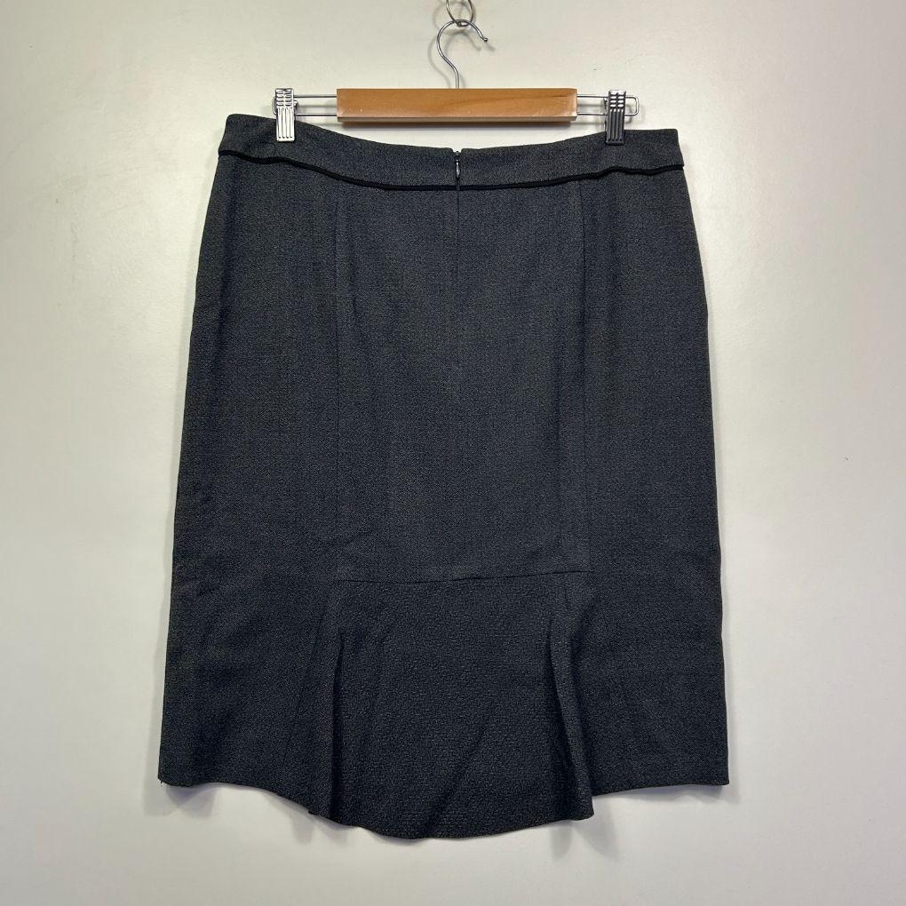 Diana Ferrari Charcoal Grey Pencil Skirt - Size 14