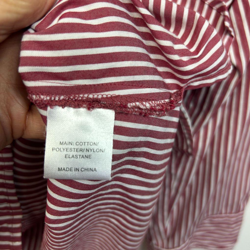 Jane Lamerton Red Striped Cotton Shirt - Size 20