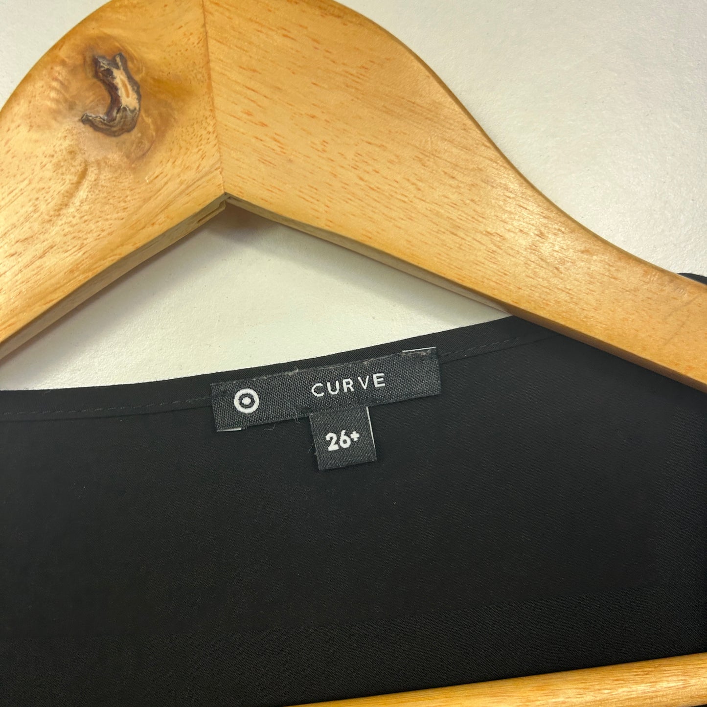 Target Curve Black Ruffle Sleeve Top - Size 26