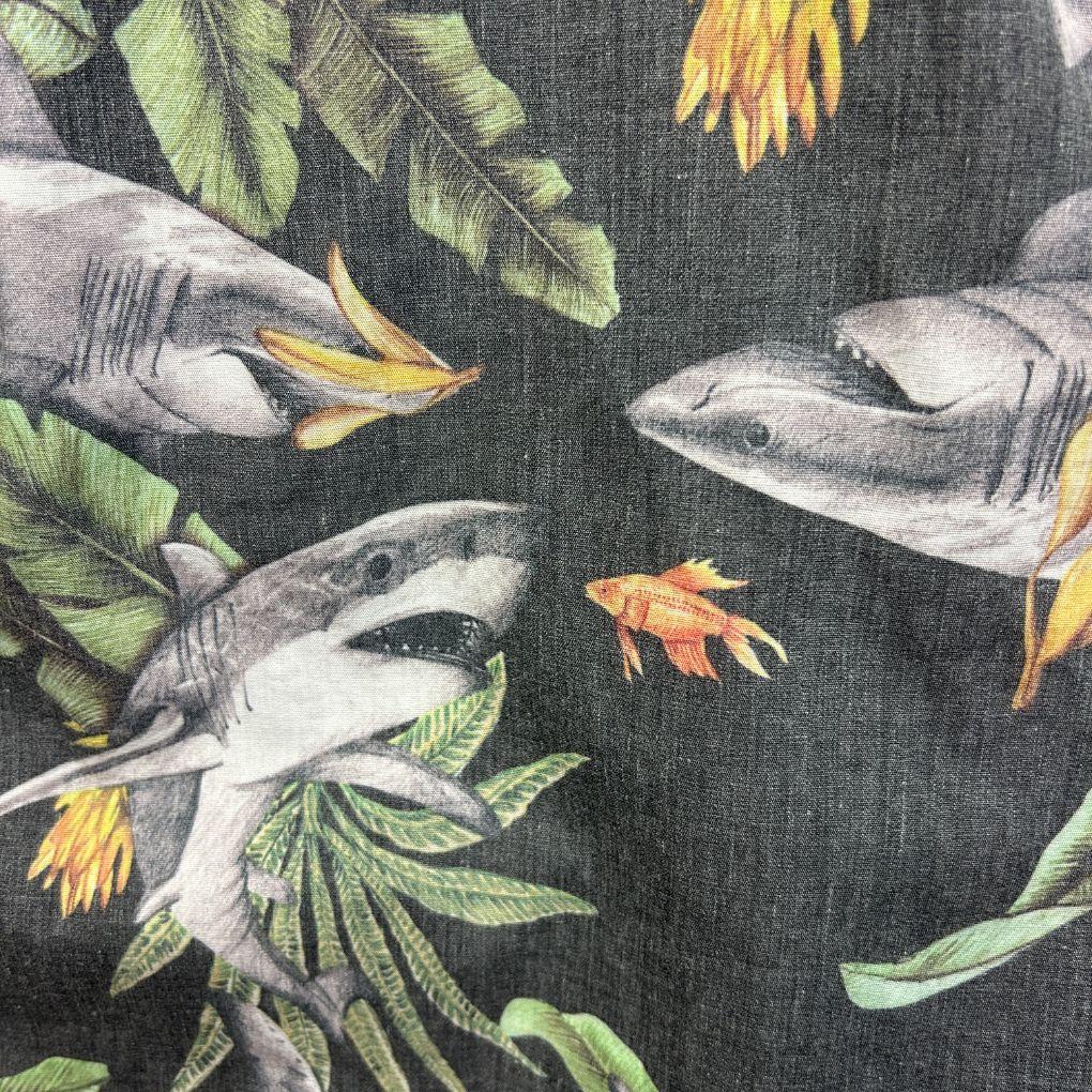 Mambo Loud Shirt Shark Print Mens Shirt - Size XXL
