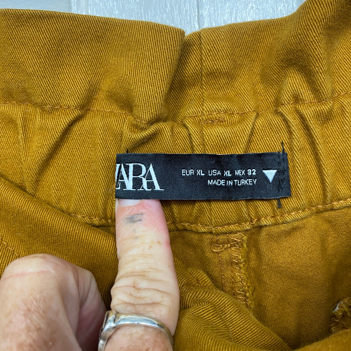 Zara Pants Size 14 Paperbag Pockets Zip Fly