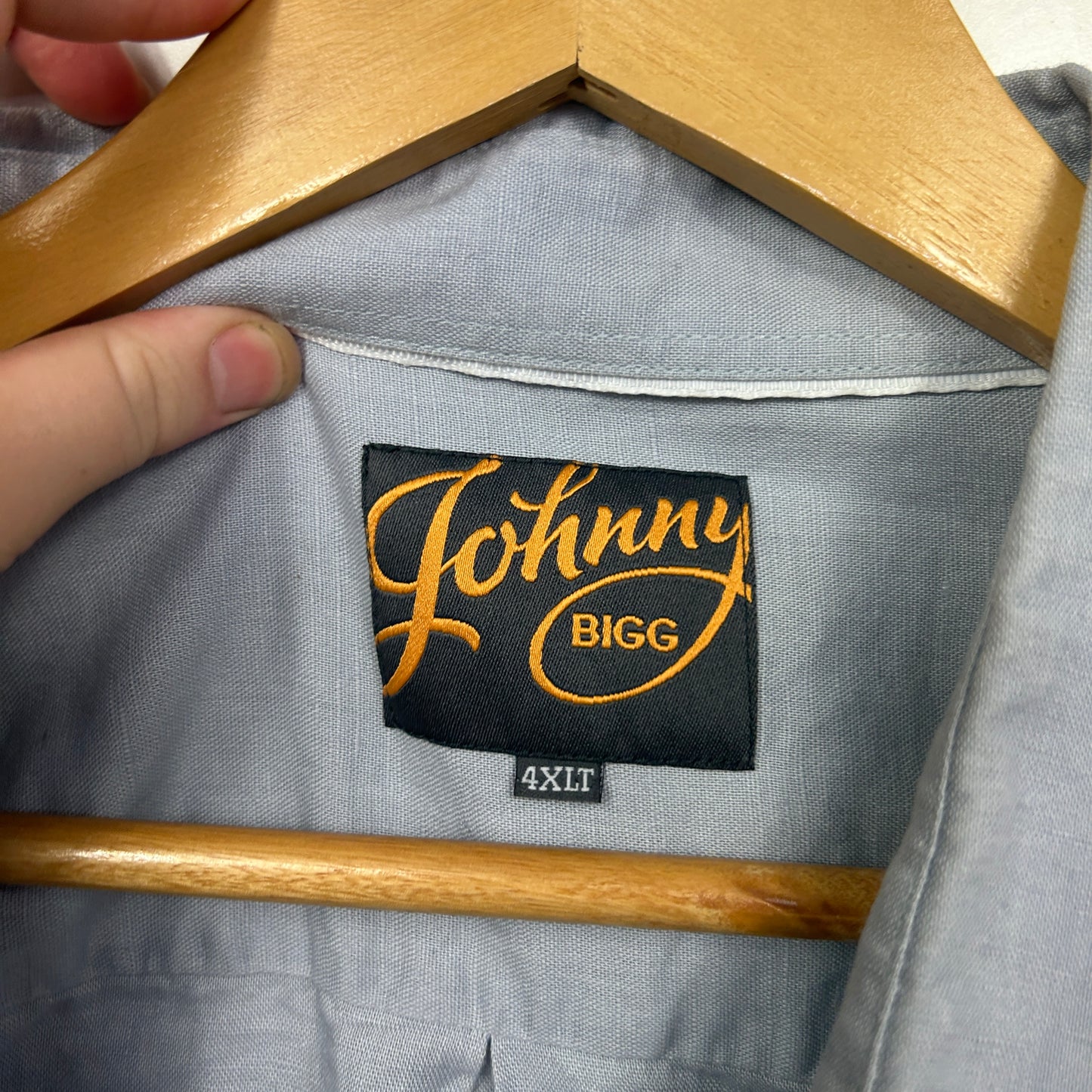 Johnny Bigg Blue Long Sleeve Shirt - Size 4XLT