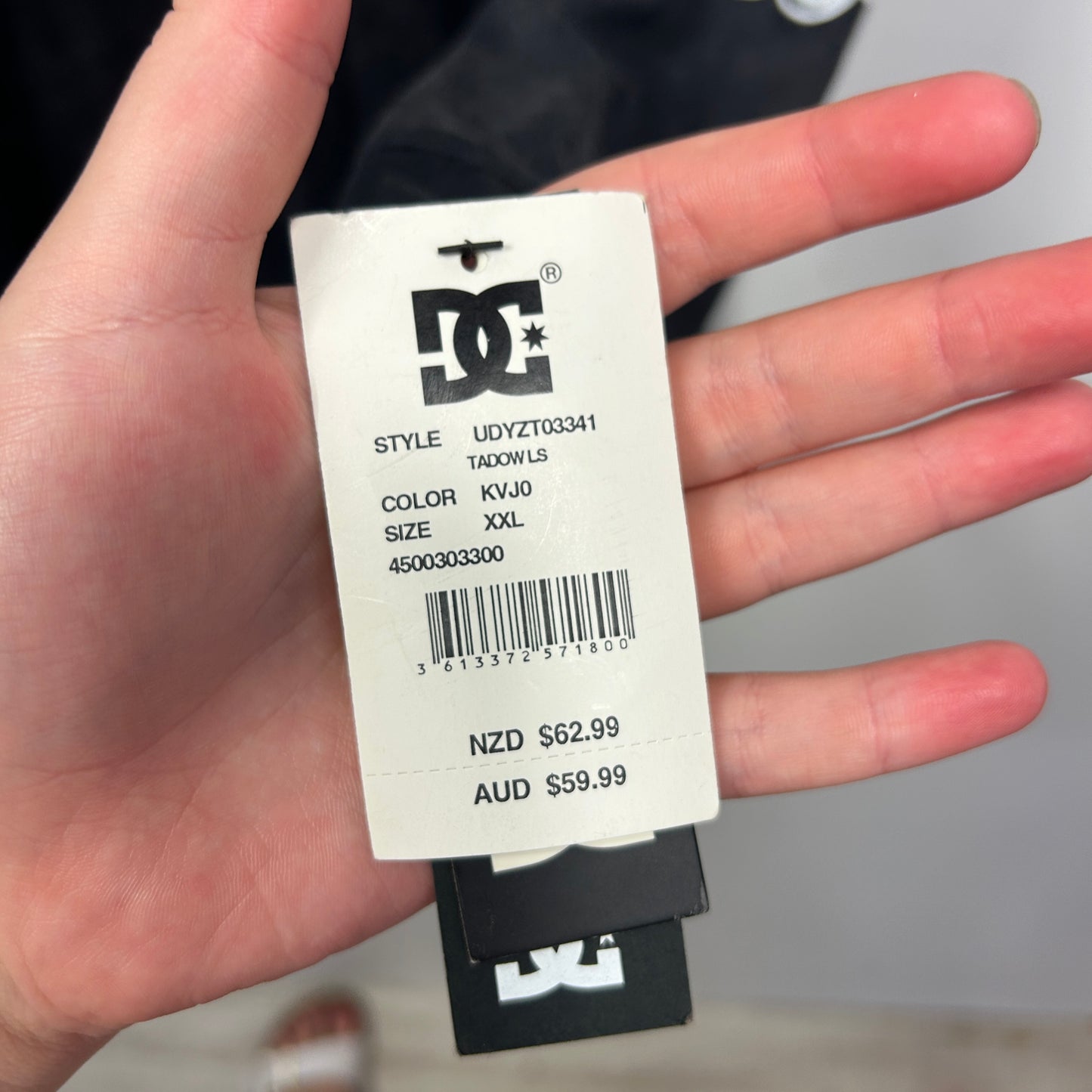 DC Black Long Sleeve Graphic Tee - Size XXL