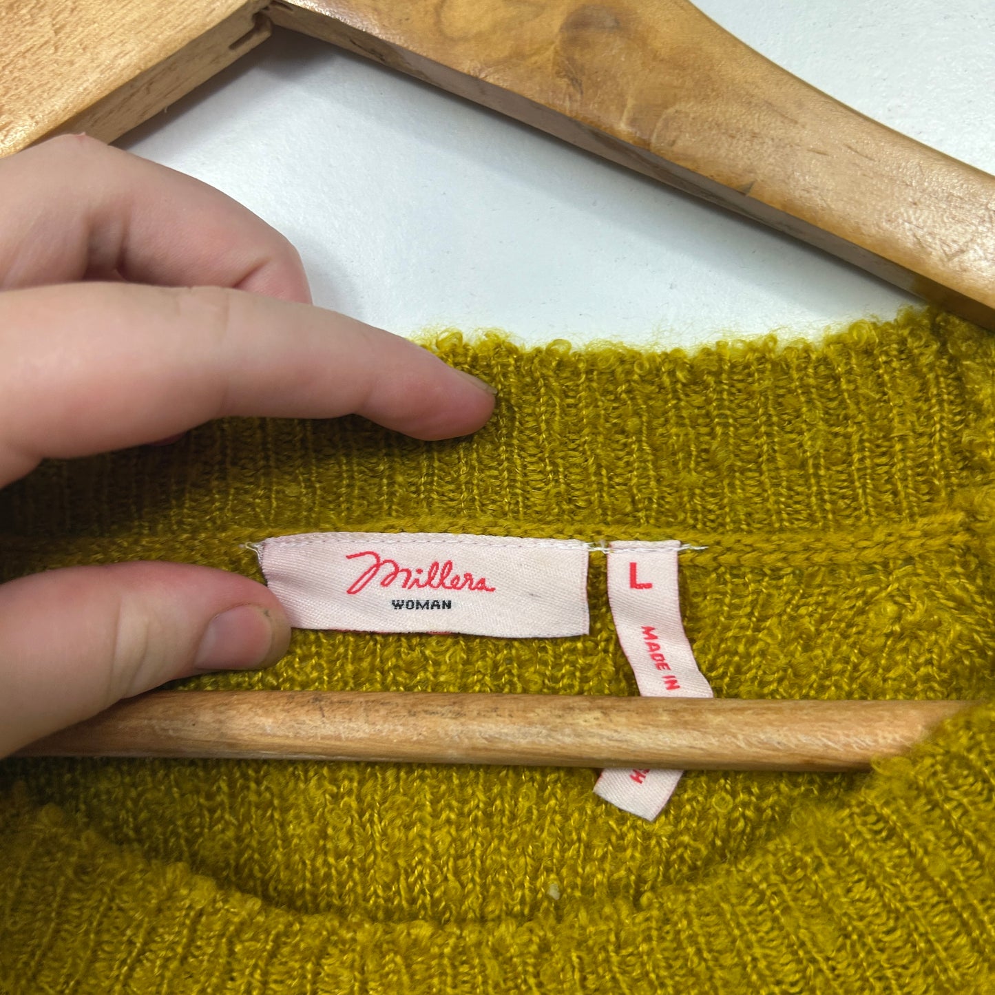 Millers Mustard Gold Knit Jumper - Size L