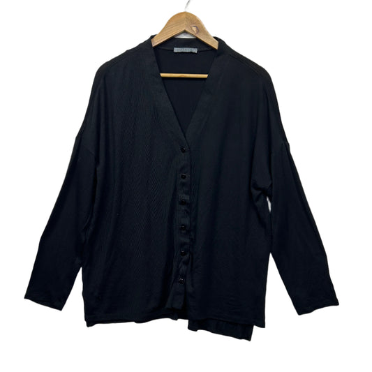 Katies Top Size 2XL Black Long Sleeve Button Up