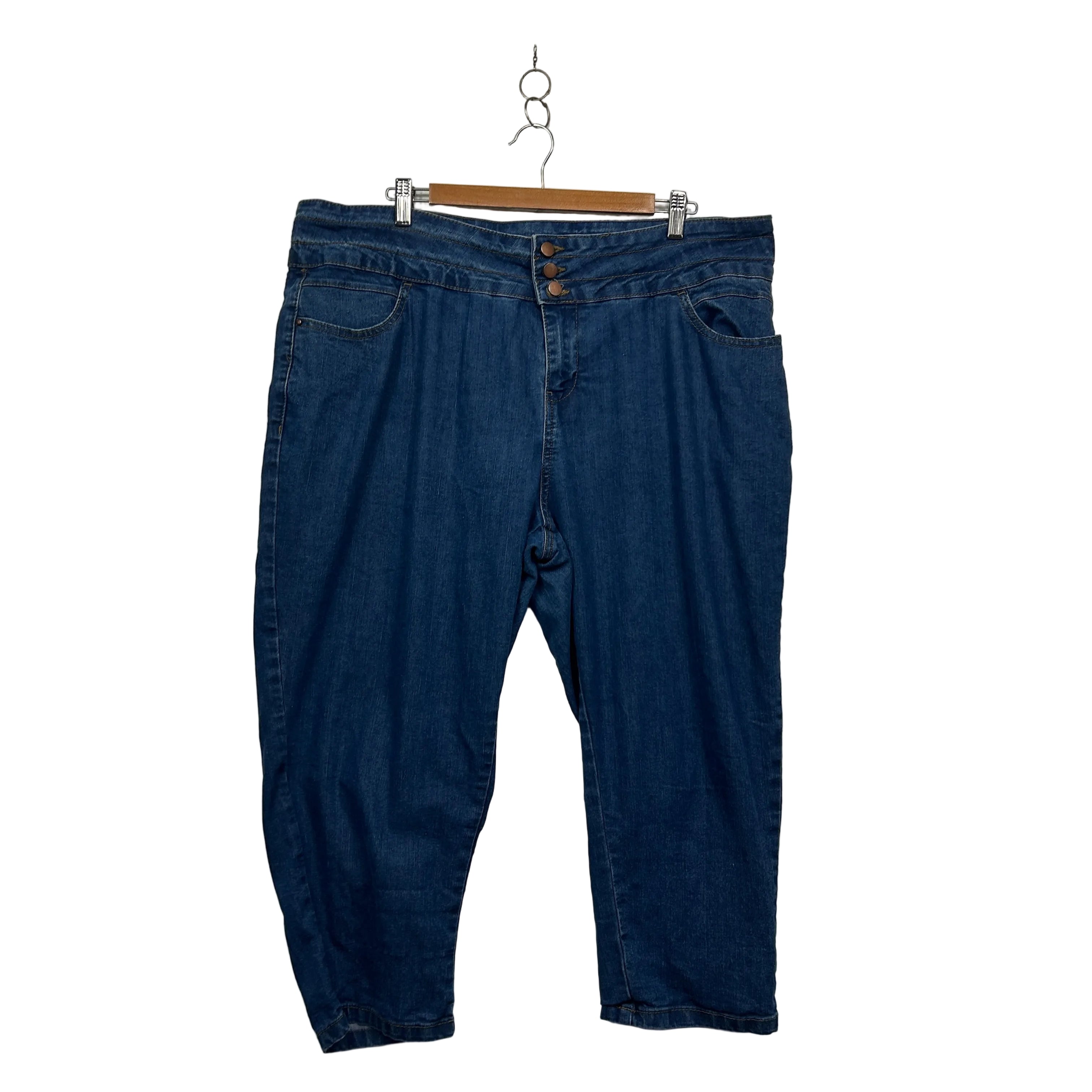 Rivers Navy Denim Capri Pants - Size 20