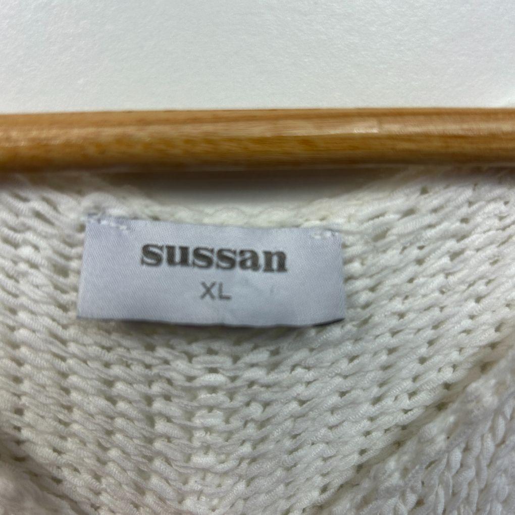 Sussan Cream Cotton Knit Top - Size XL
