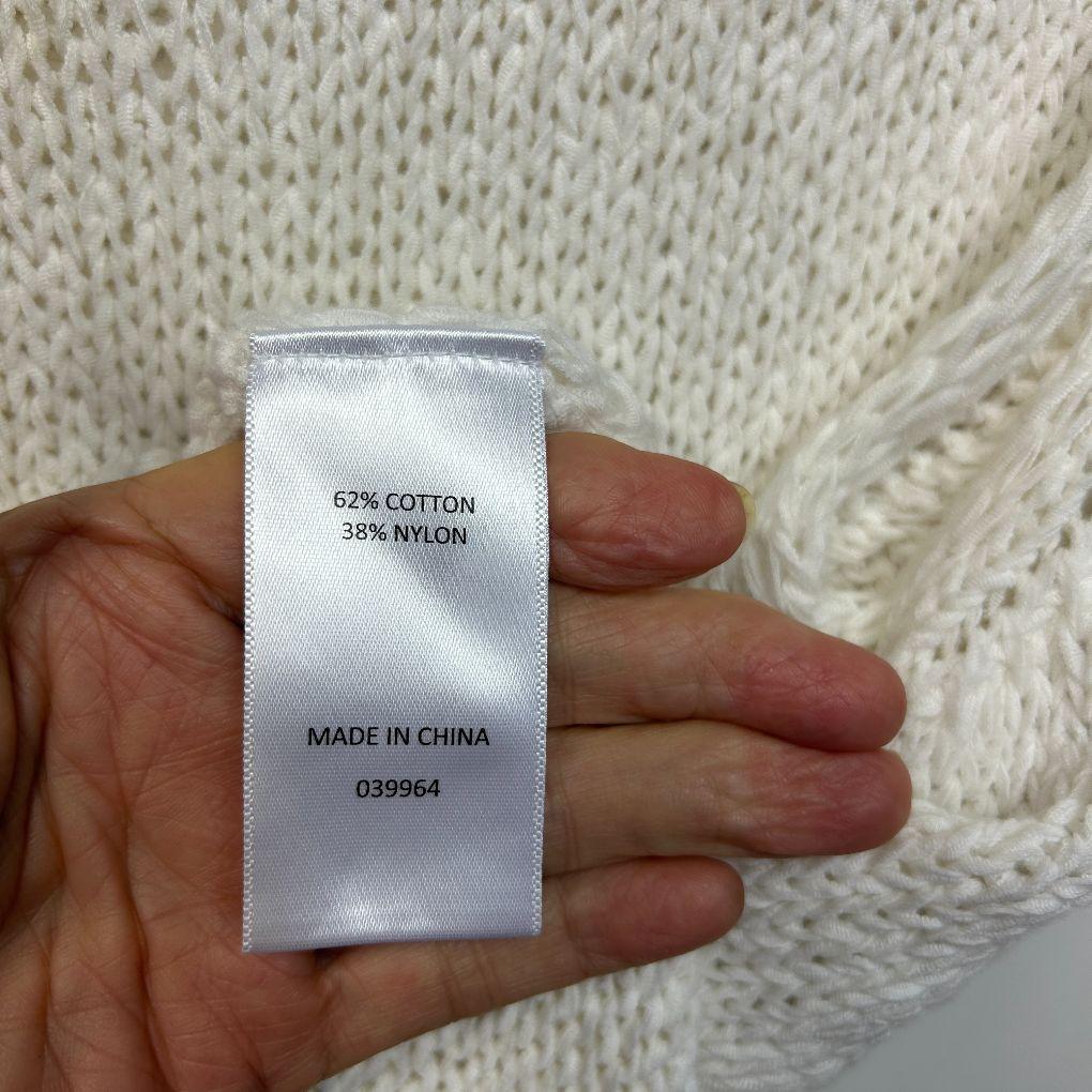 Sussan Cream Cotton Knit Top - Size XL