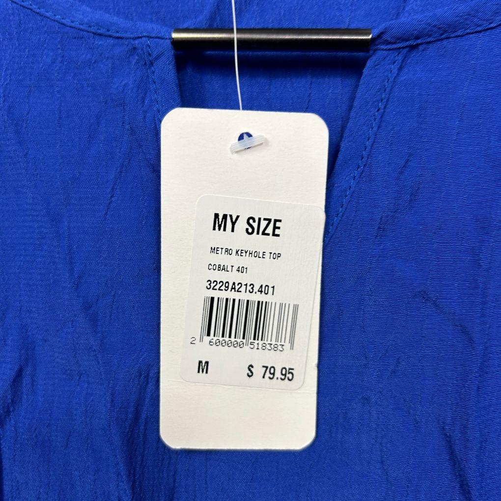 My Size Blue Long-Sleeve Top - Size 18/M
