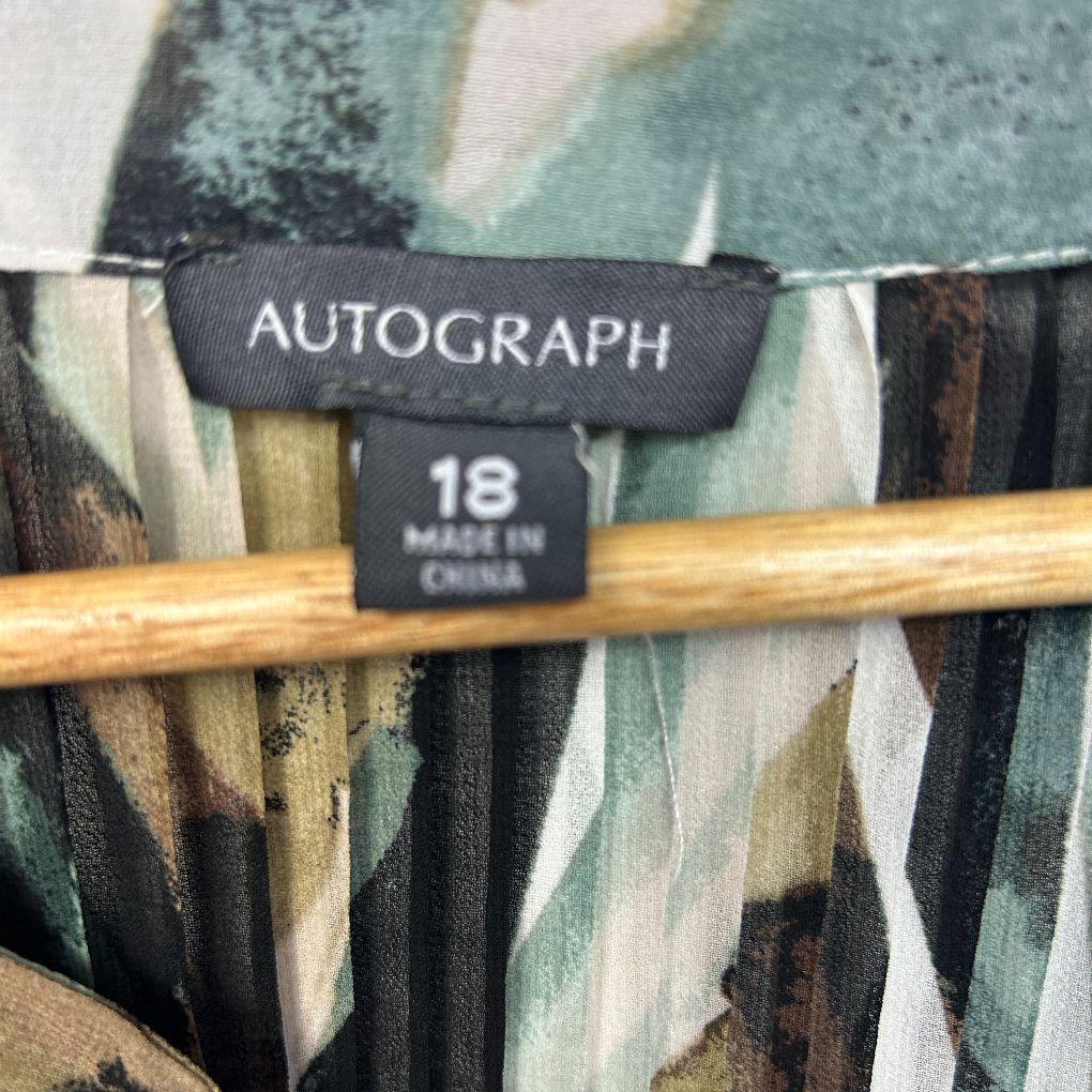 Autograph Pleated Sheer Top - Size 18