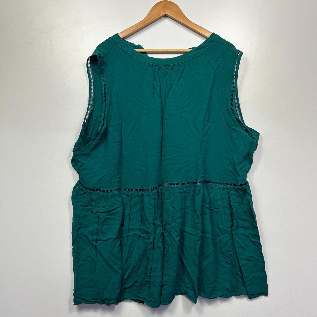 Autograph Green Sleeveless Peplum Top - Size 30