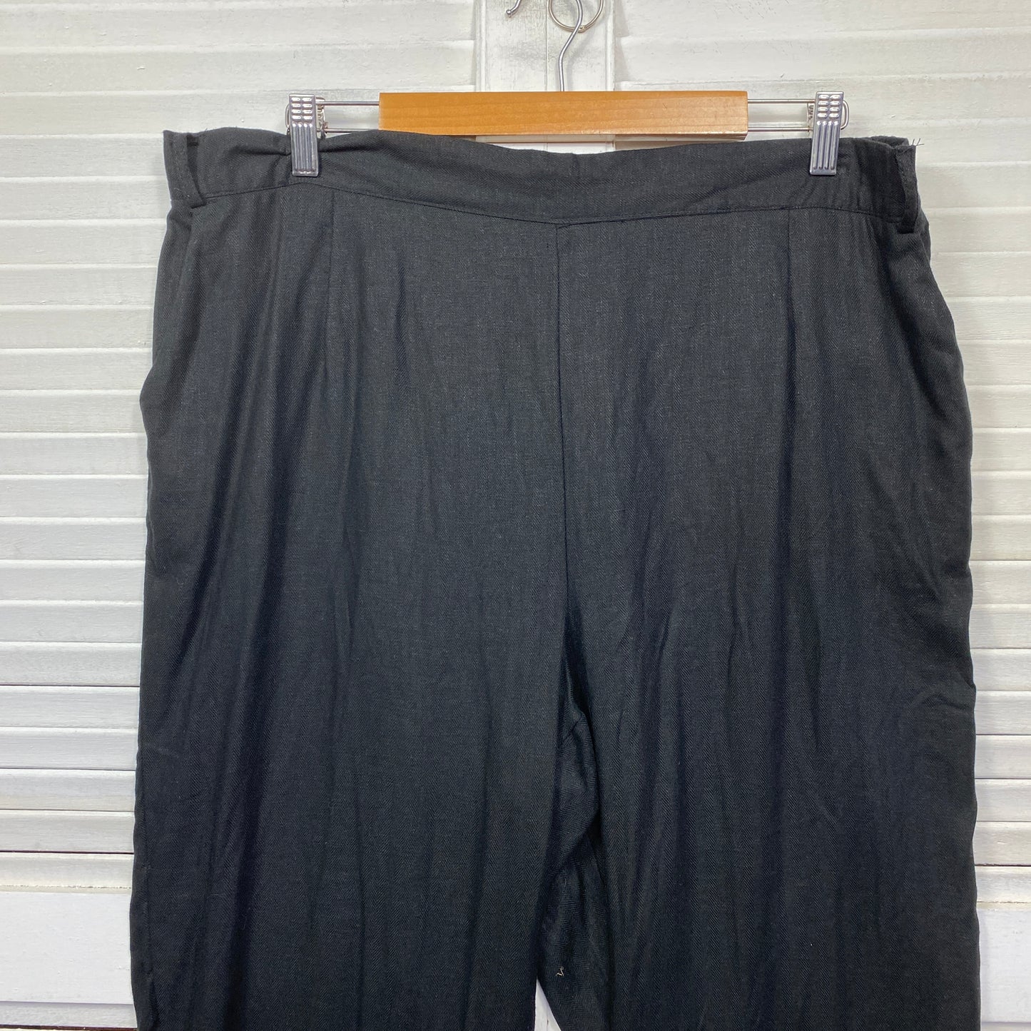 Autograph Pants Size 20 Black Pockets Linen Blend