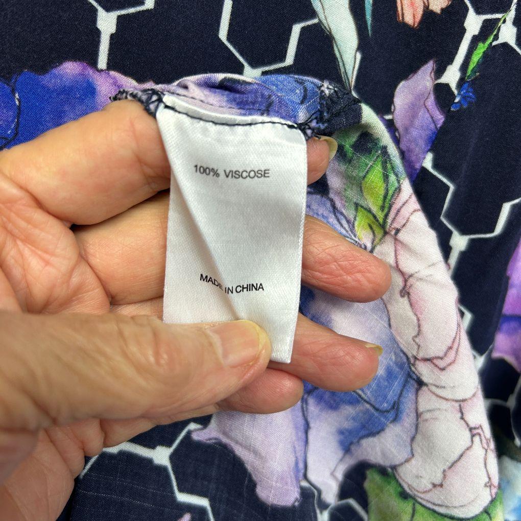 Virtuelle Navy Floral Dress - Size 14