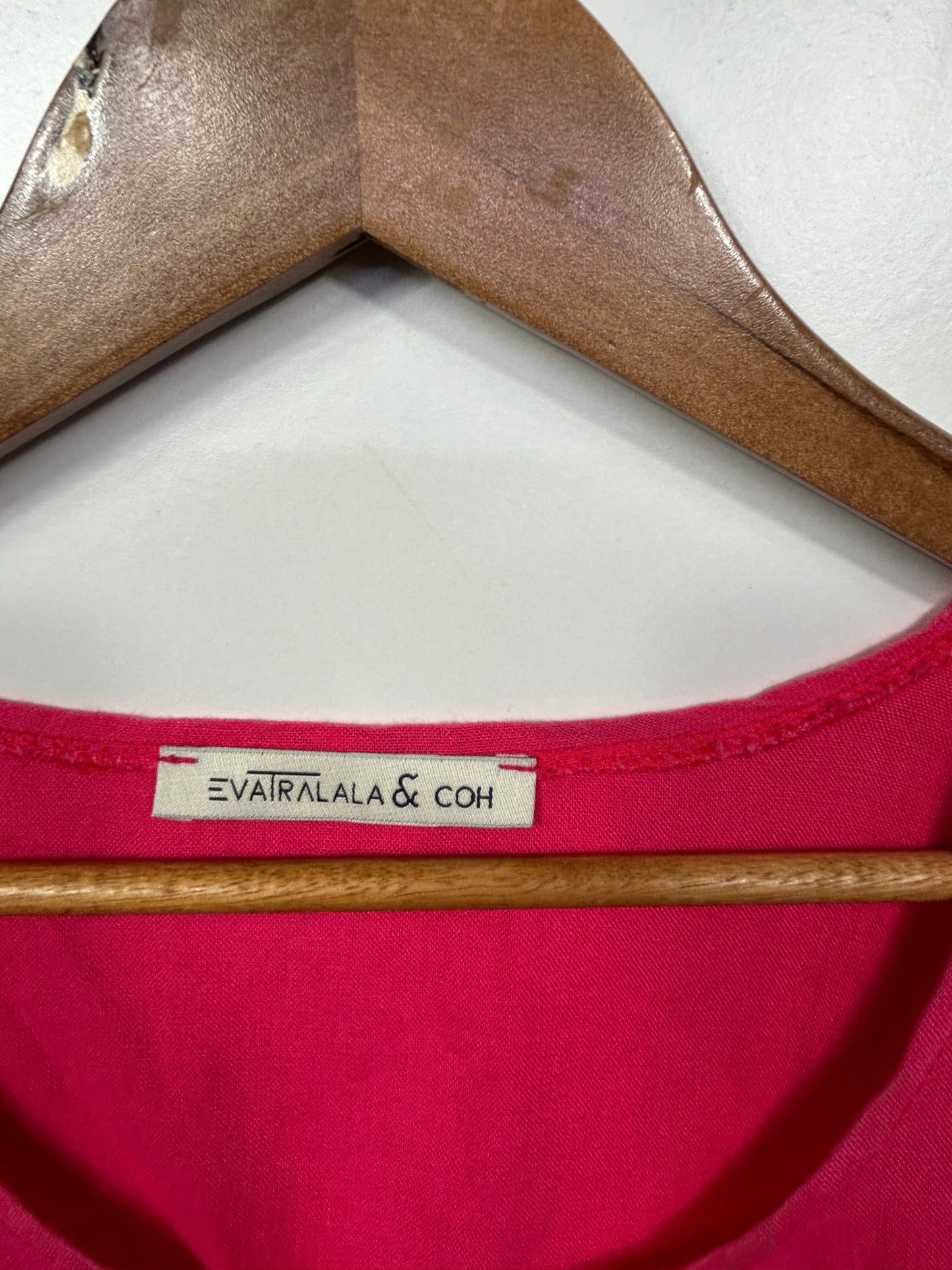 Eva Tralala & Coh Pink Sleeveless French Linen Dress Size 16-18