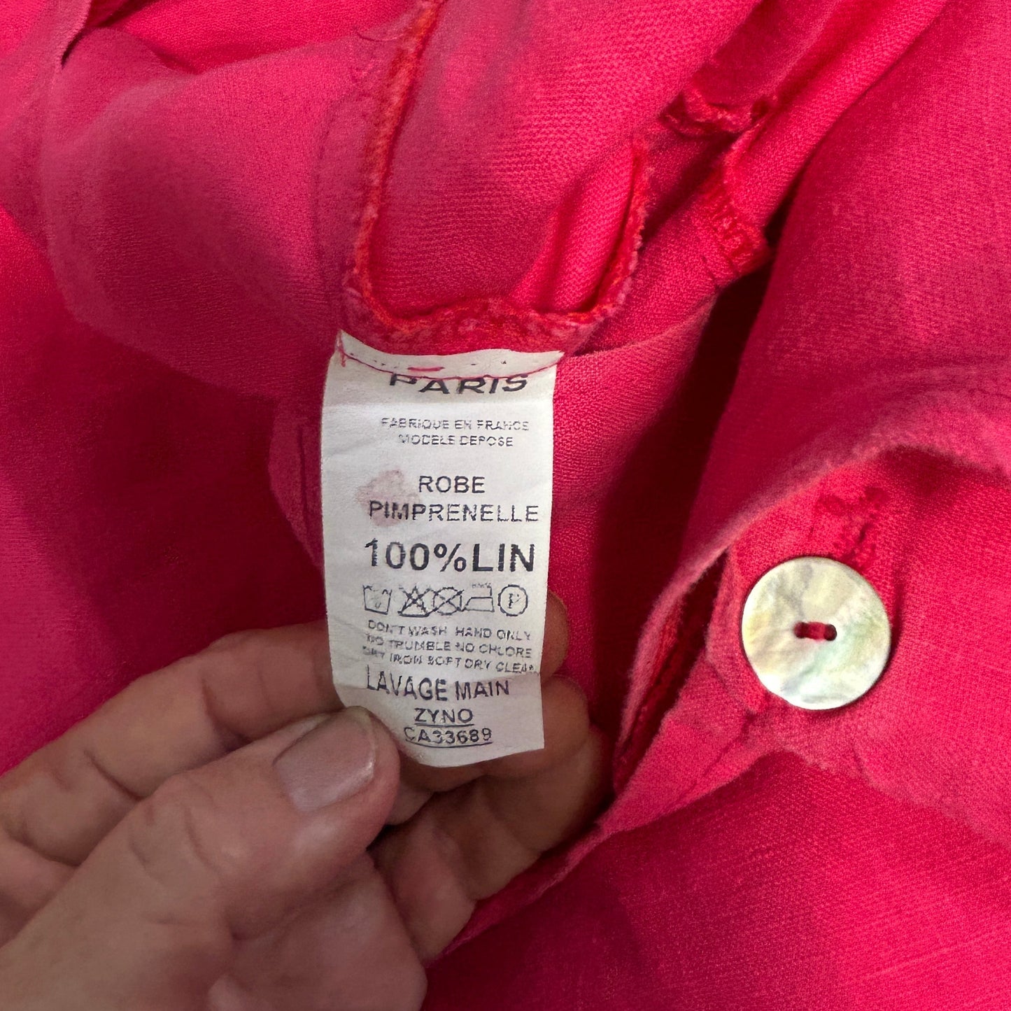 Eva Tralala & Coh Pink Sleeveless French Linen Dress Size 16-18