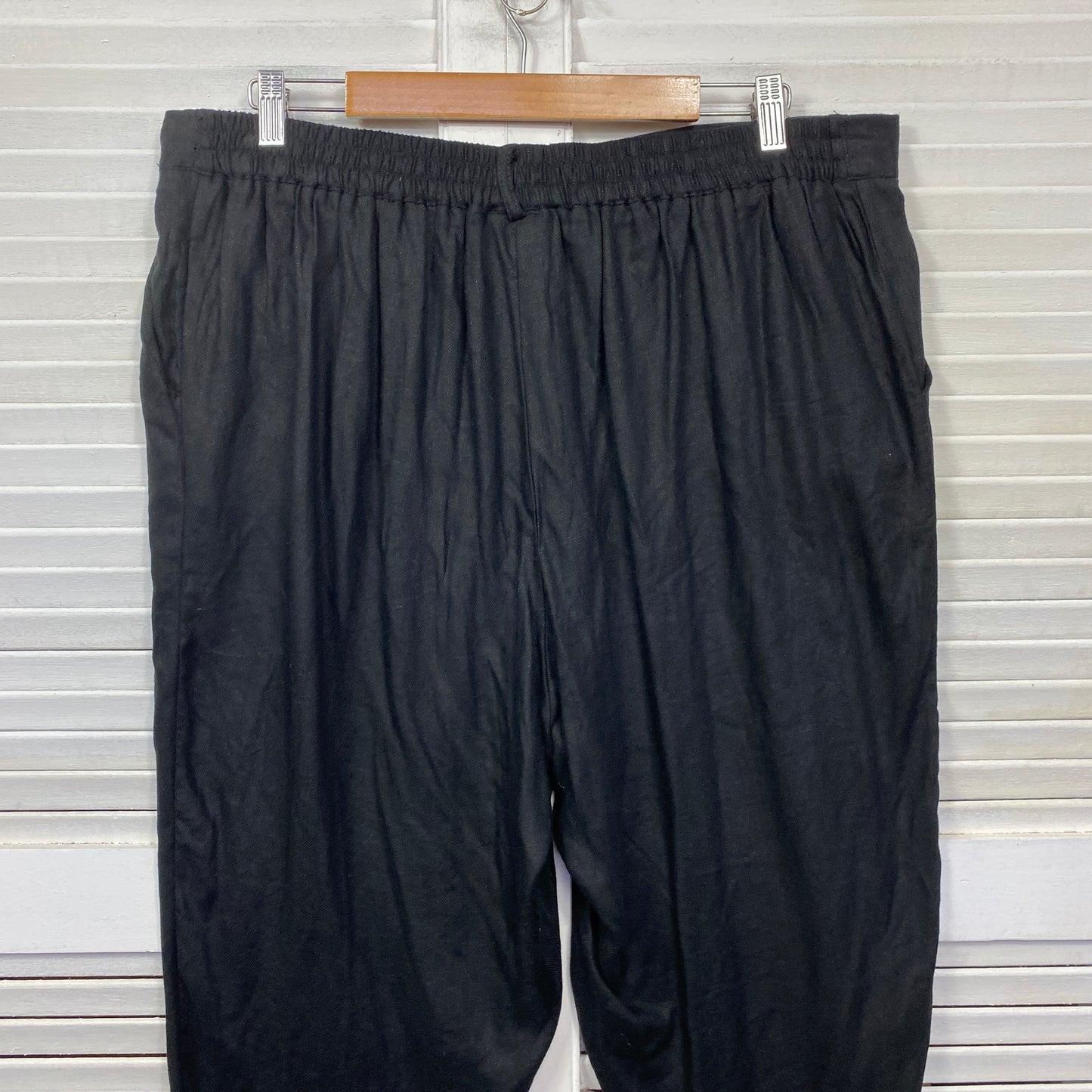 Autograph Pants Size 20 Black Pockets Linen Blend