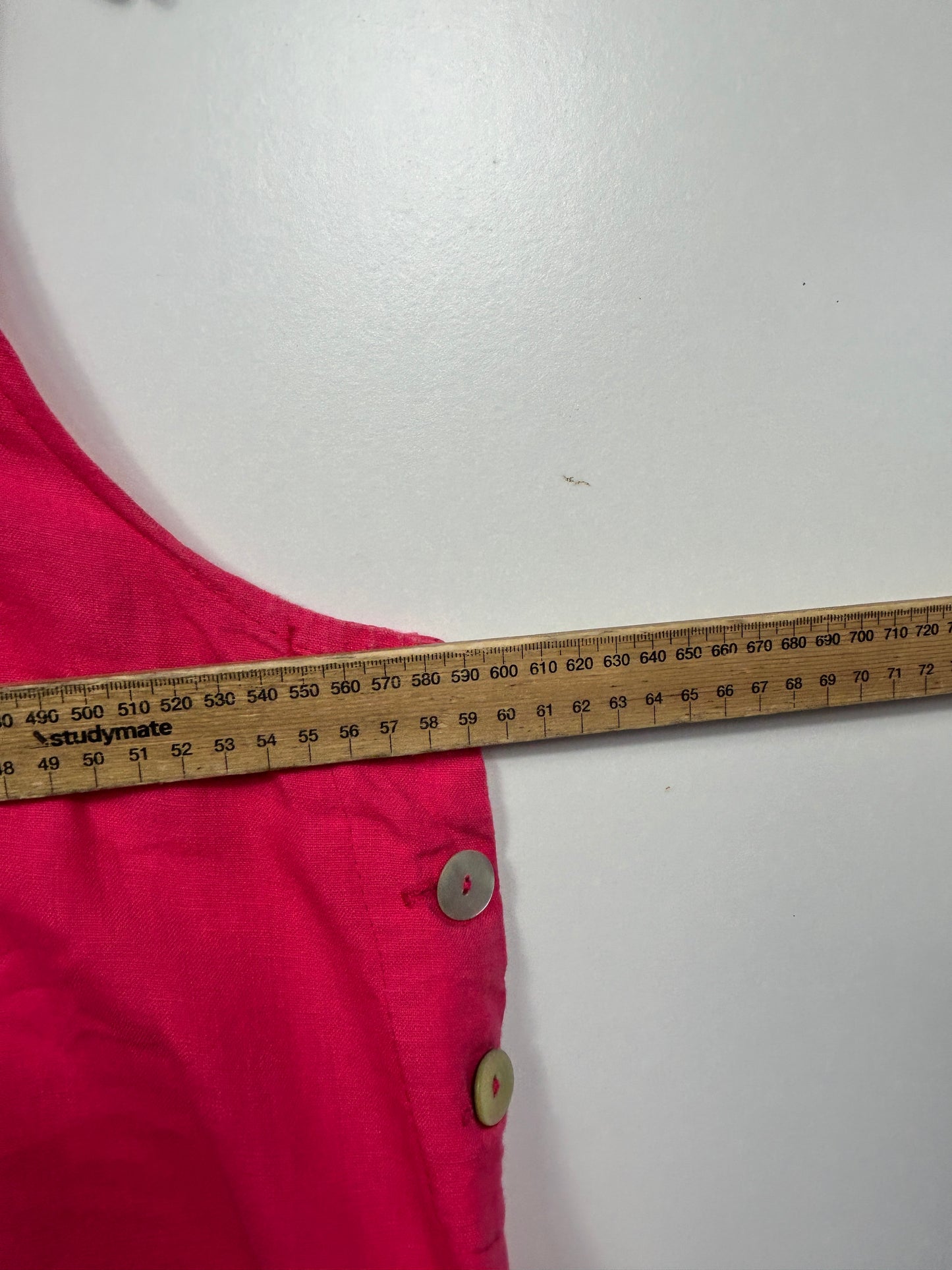 Eva Tralala & Coh Pink Sleeveless French Linen Dress Size 16-18