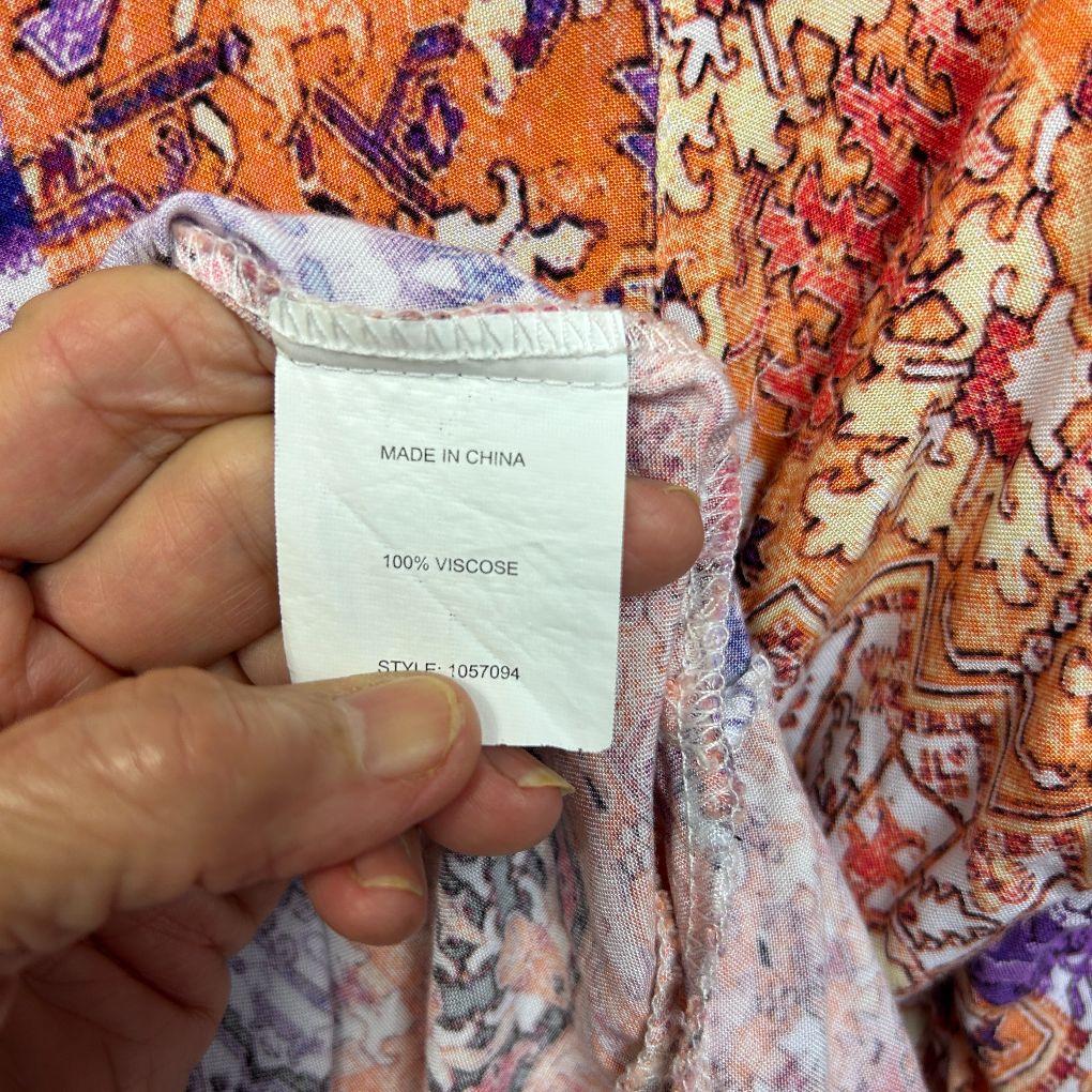 Rockmans Orange Multicoloured Dress - Size 16