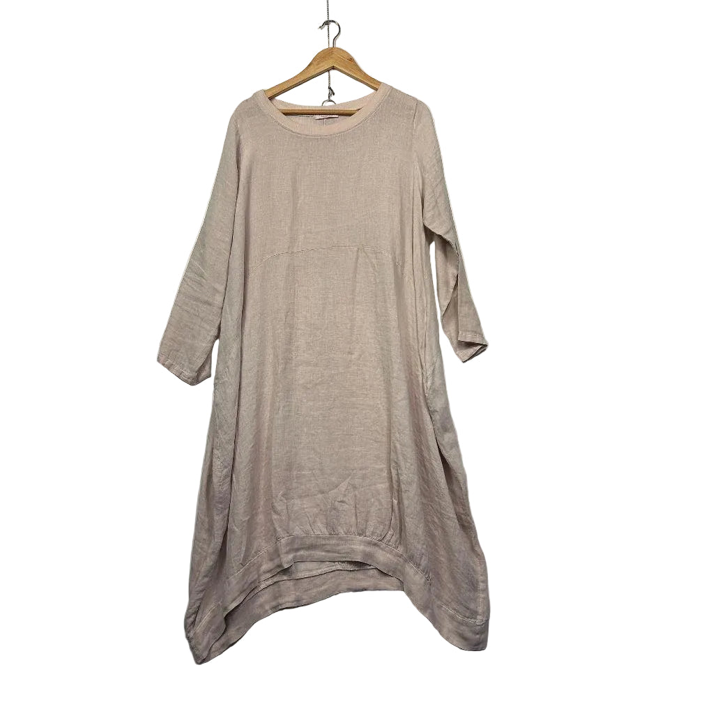 Imagine Pink Linen Dress - One Size