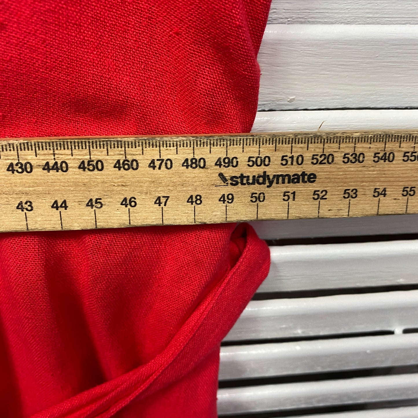 Rockmans Dress Size 18 Red Off the Shoulder Linen Blend