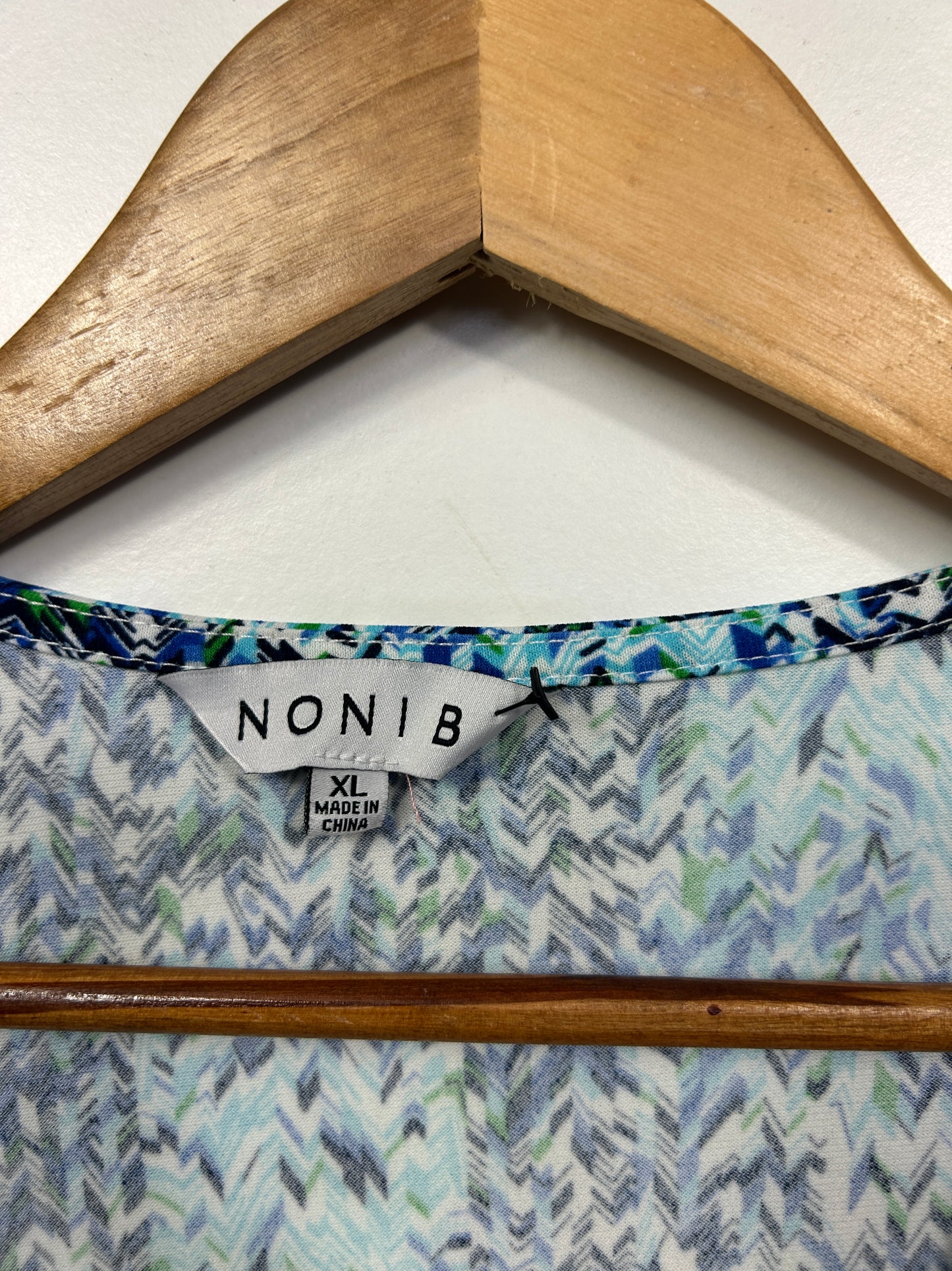 Noni B Blue Multicoloured Print Top - Size L