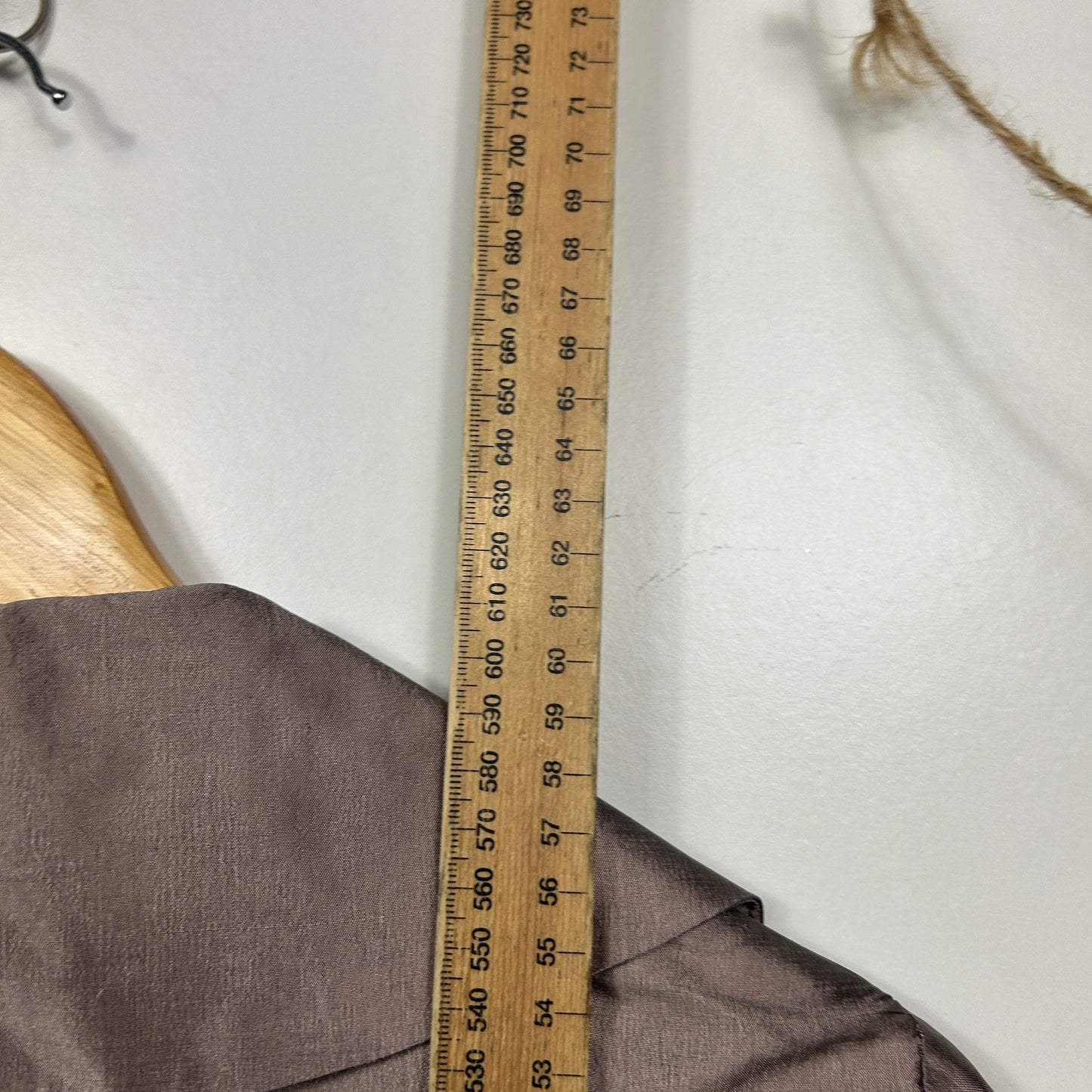 Anthea Crawford Taupe Silk Jacket with Black Lace Trim - Size 18