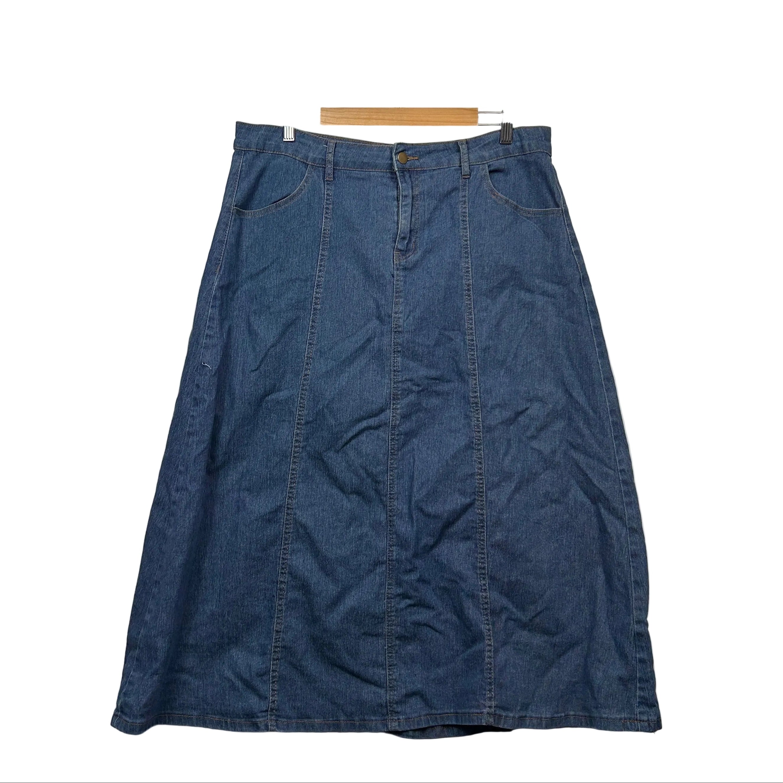Rockmans Denim A-Line Skirt - Size 16