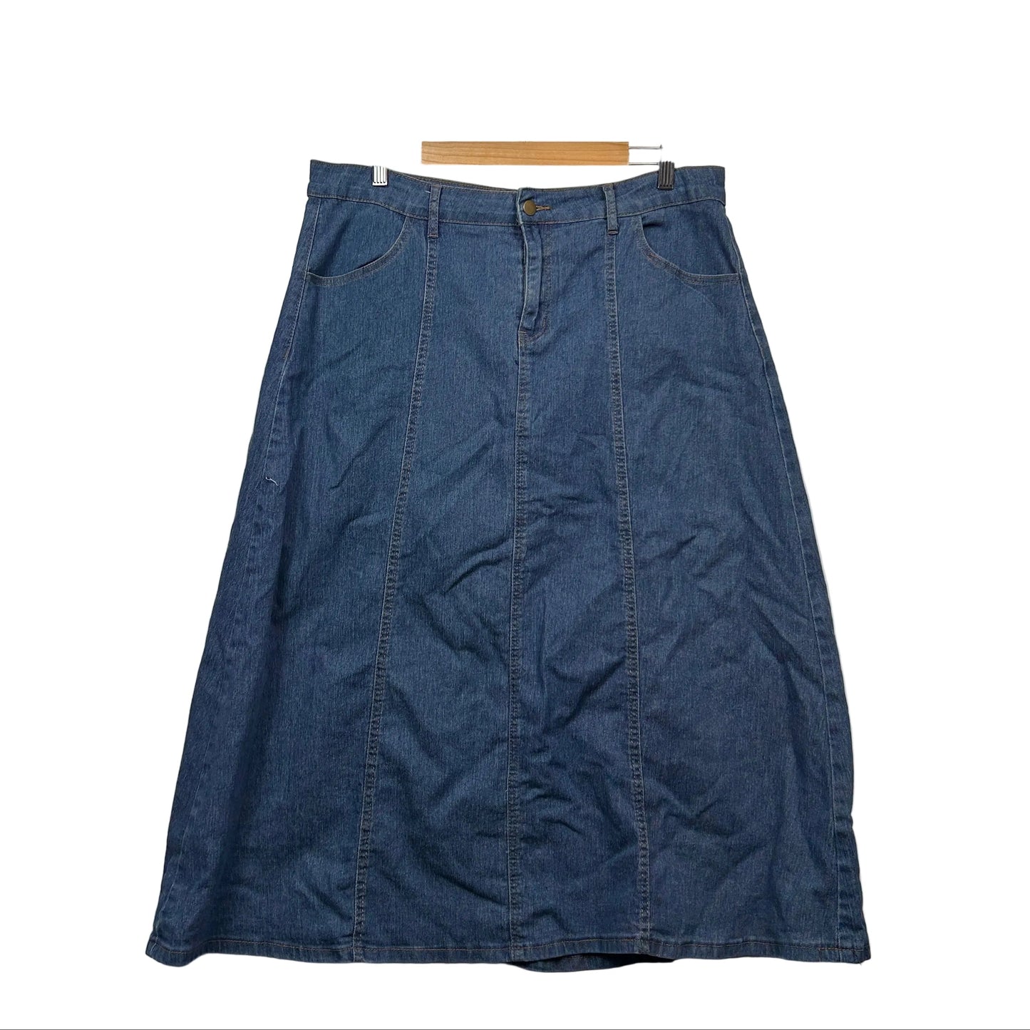 Rockmans Denim A-Line Skirt - Size 16