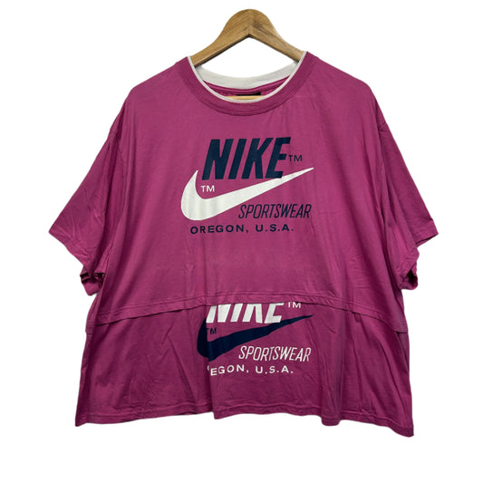 Nike Plus Tshirt Top Size 3XL 22 24 Pink Short Sleeve Activewear
