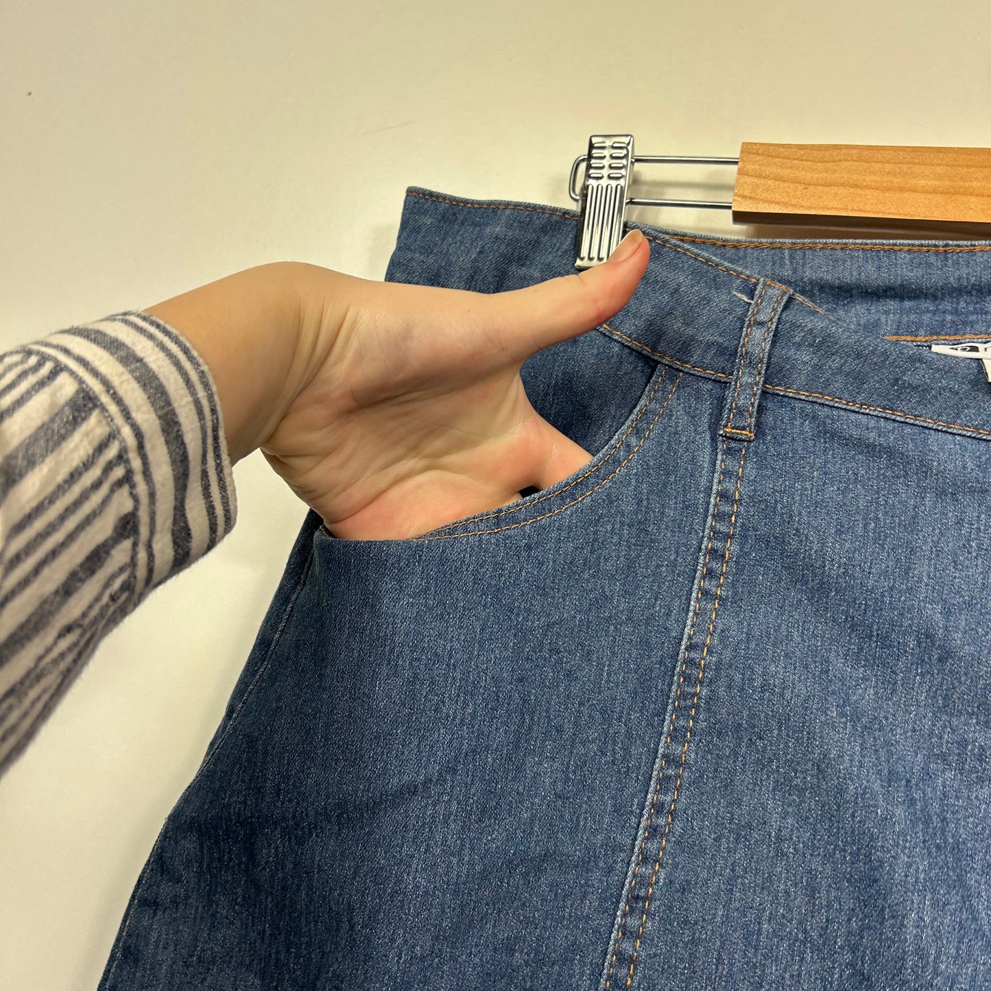 Rockmans Denim A-Line Skirt - Size 16