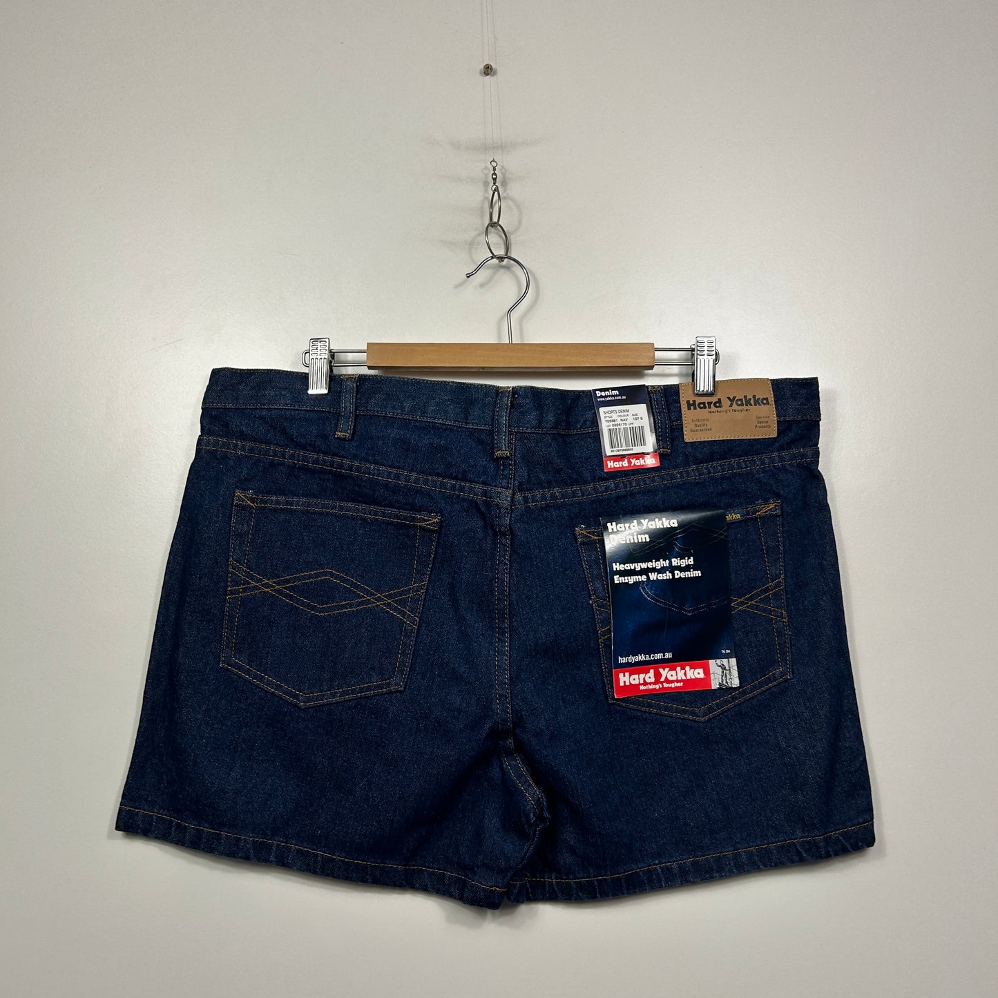 Hard Yakka Heavyweight Rigid Denim Shorts - Size 107S