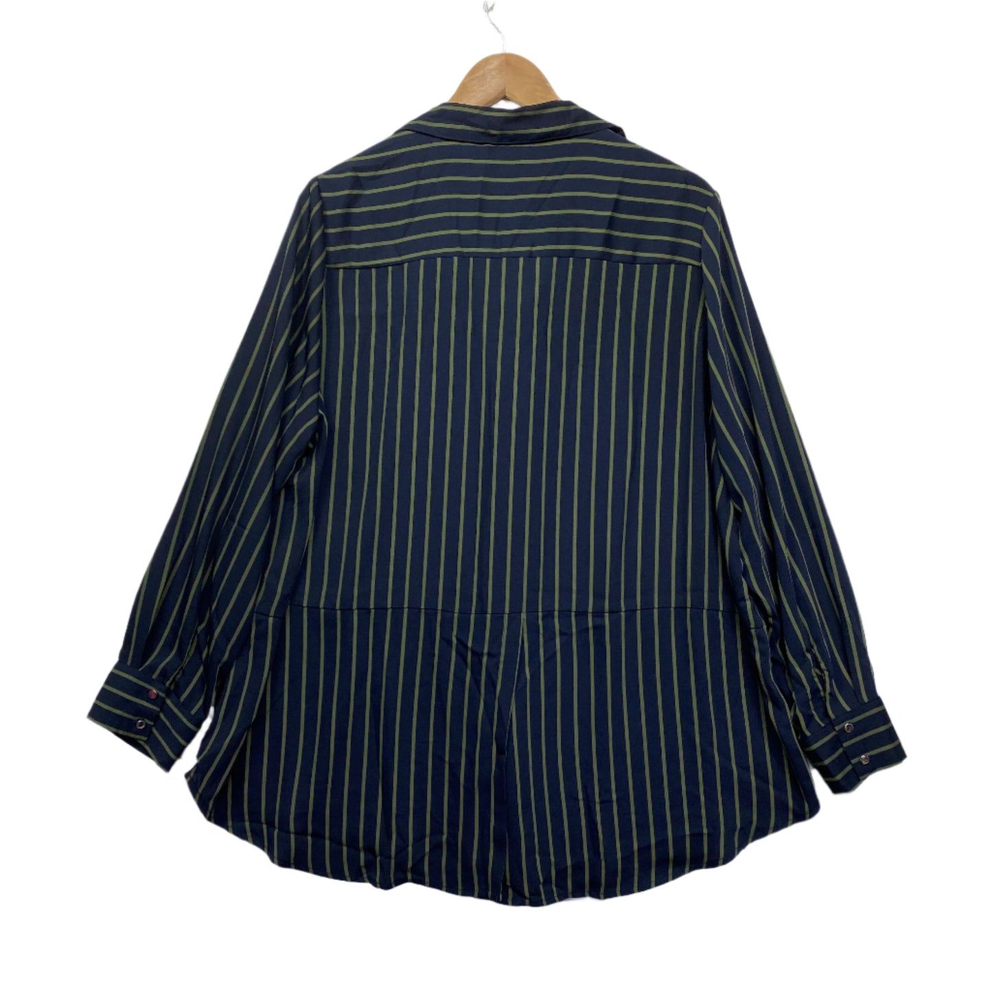 Preview Top Size 18 Long Sleeve Navy Striped Button Up Office